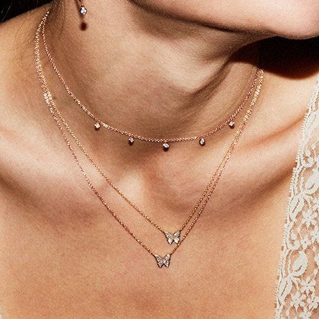 Diamond Butterfly Necklace