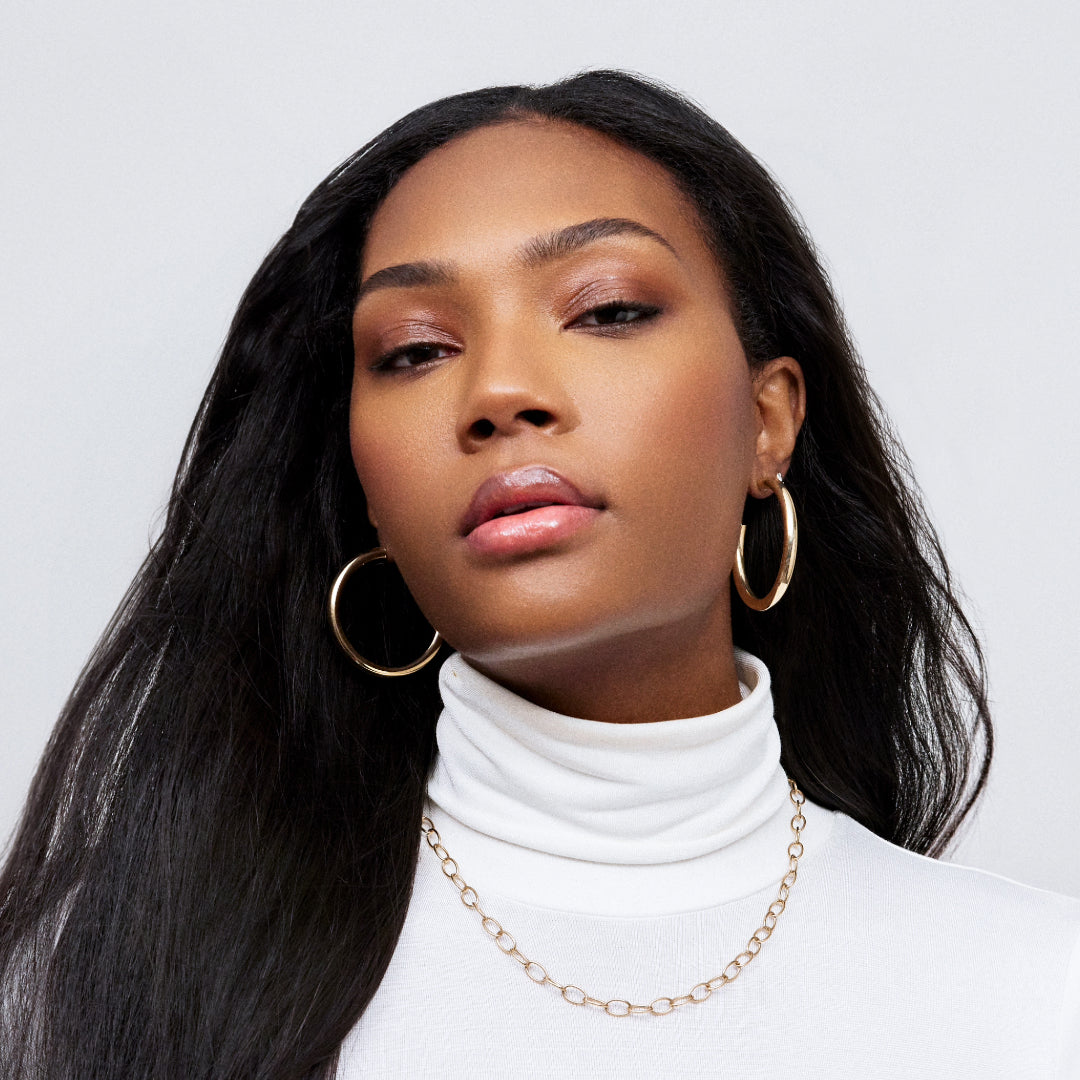 Madison 50mm Tube Hoop Earrings