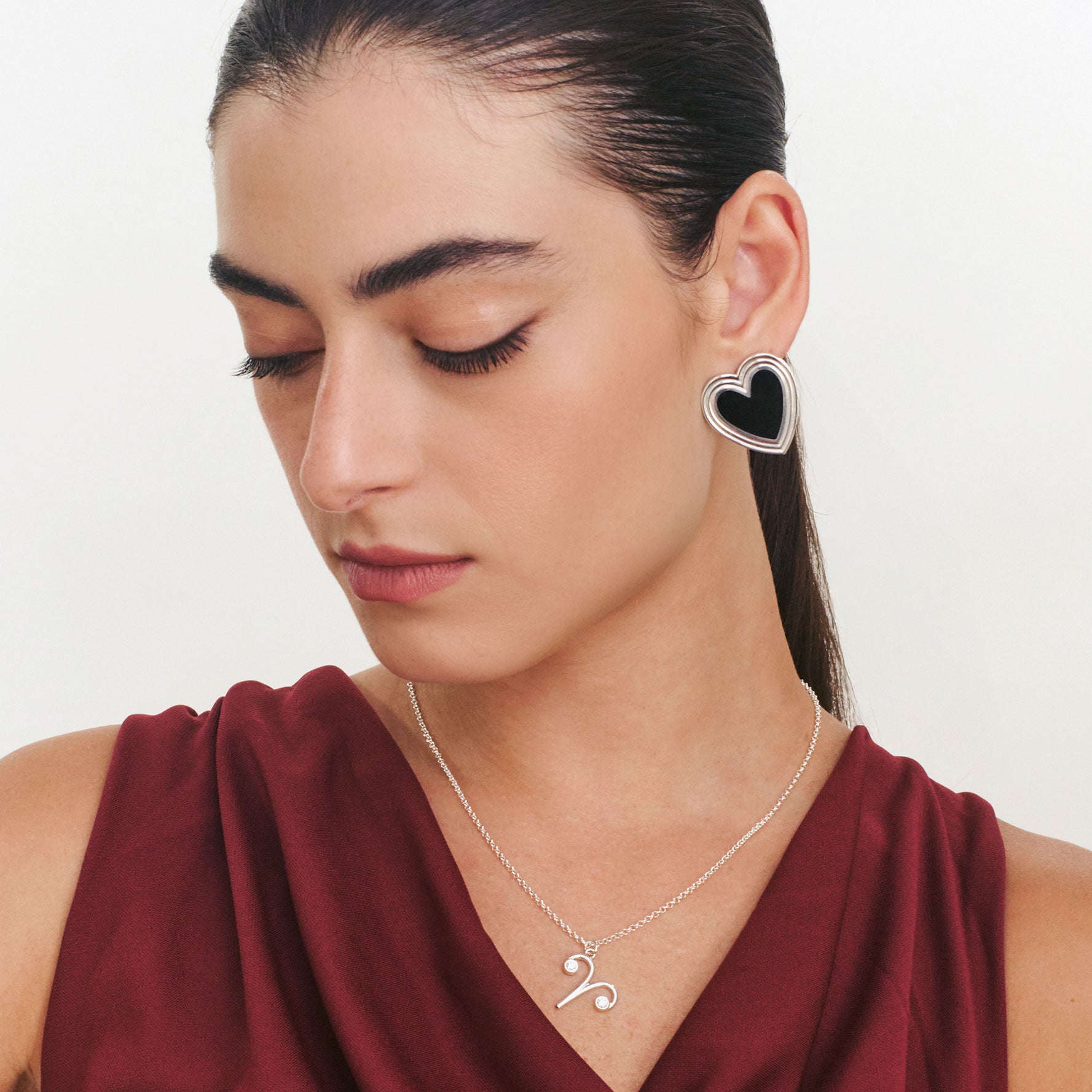 The Golden Hour Stud Earrings - Silver