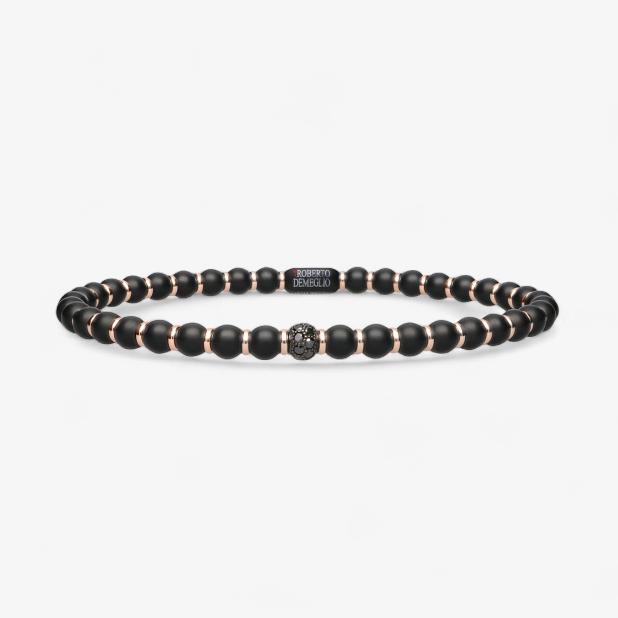 Men's Sfera Black Matte Ceramic Bracelet
