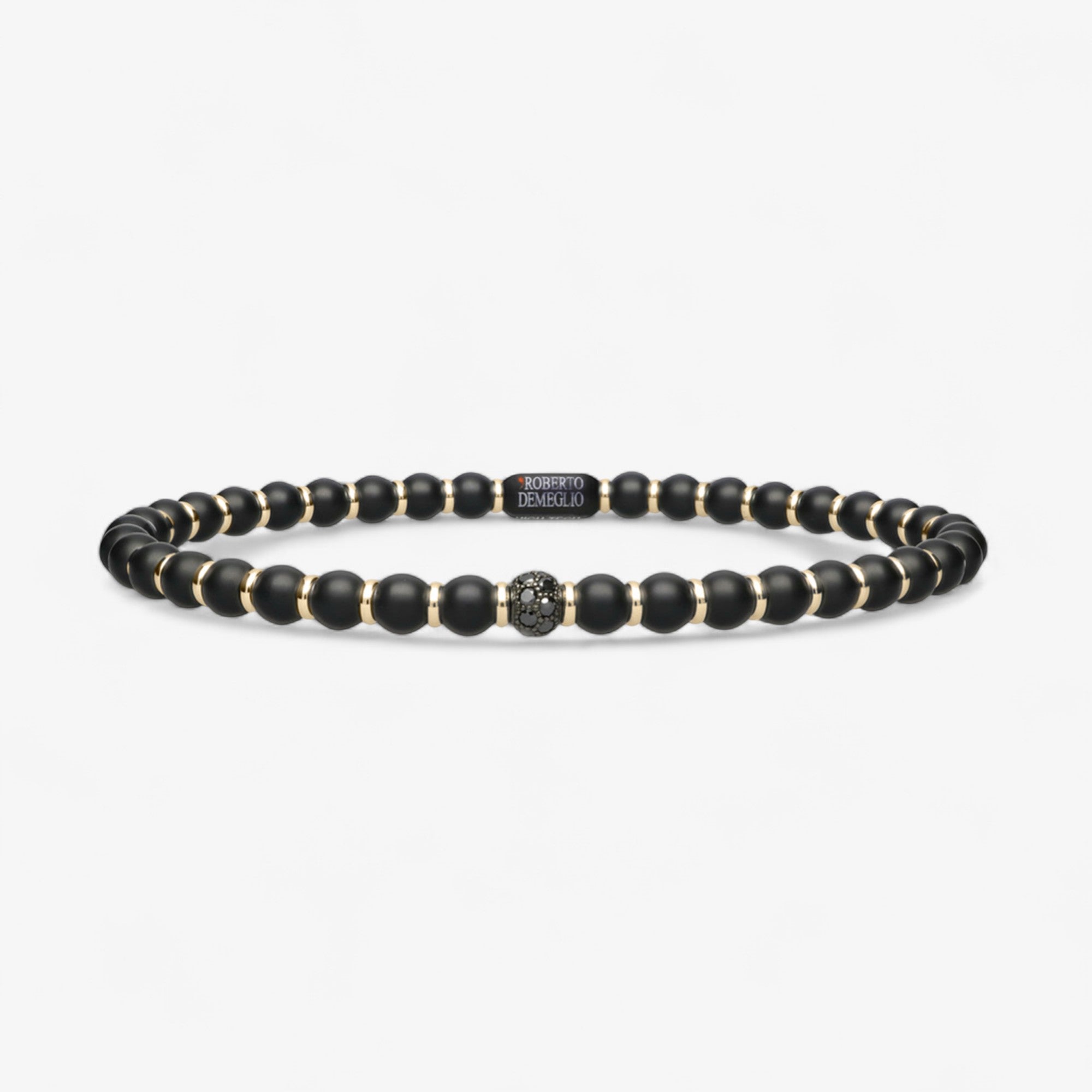 Men's Sfera Black Matte Ceramic Bracelet