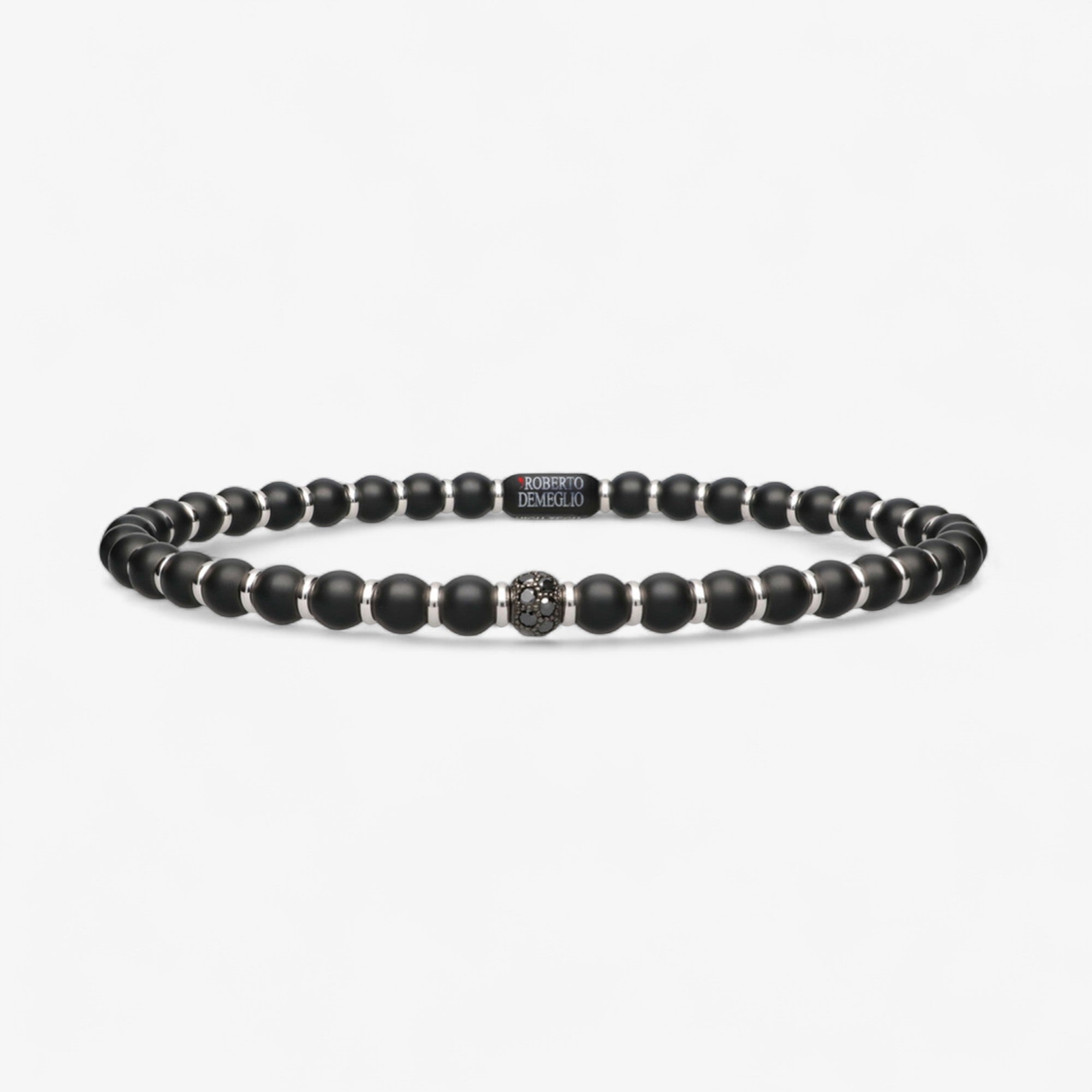 Men's Sfera Black Matte Ceramic Bracelet