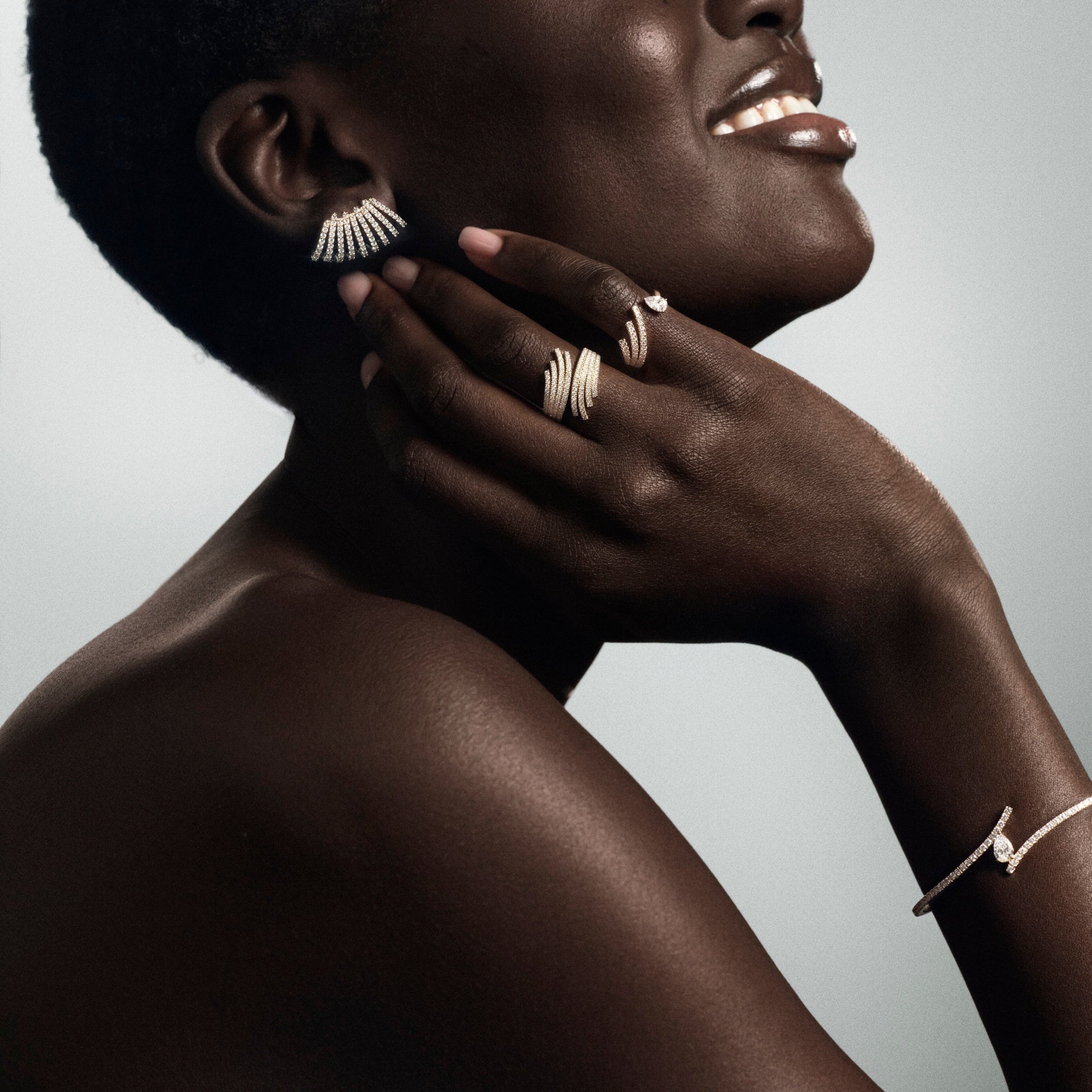 Astrid Pave Flare Bangle