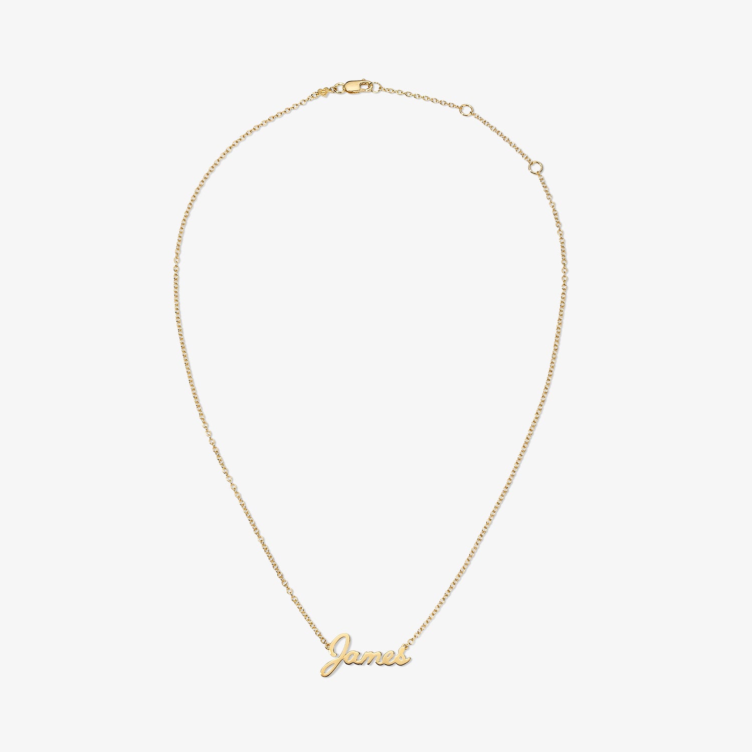 Gold Signature Script Necklace