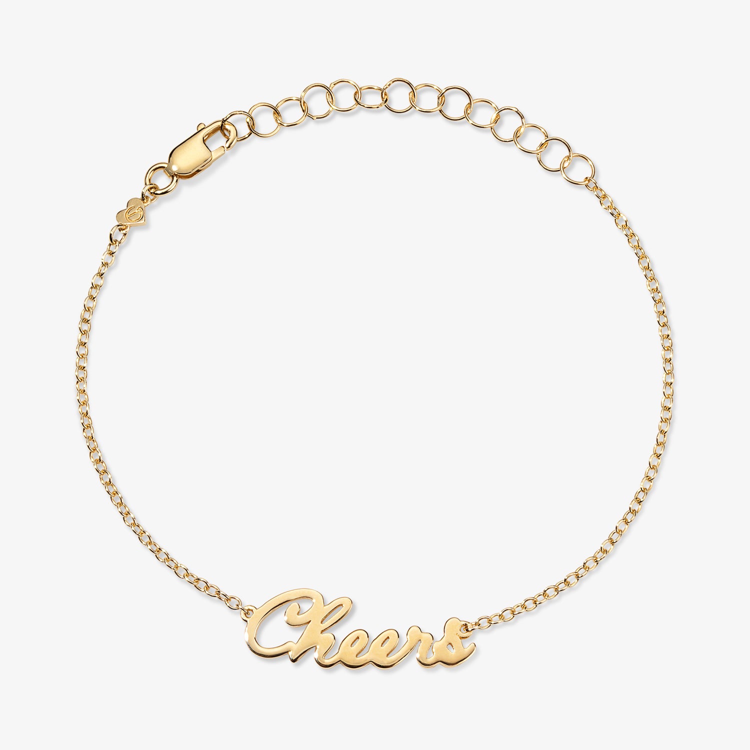 Gold Signature Script Bracelet