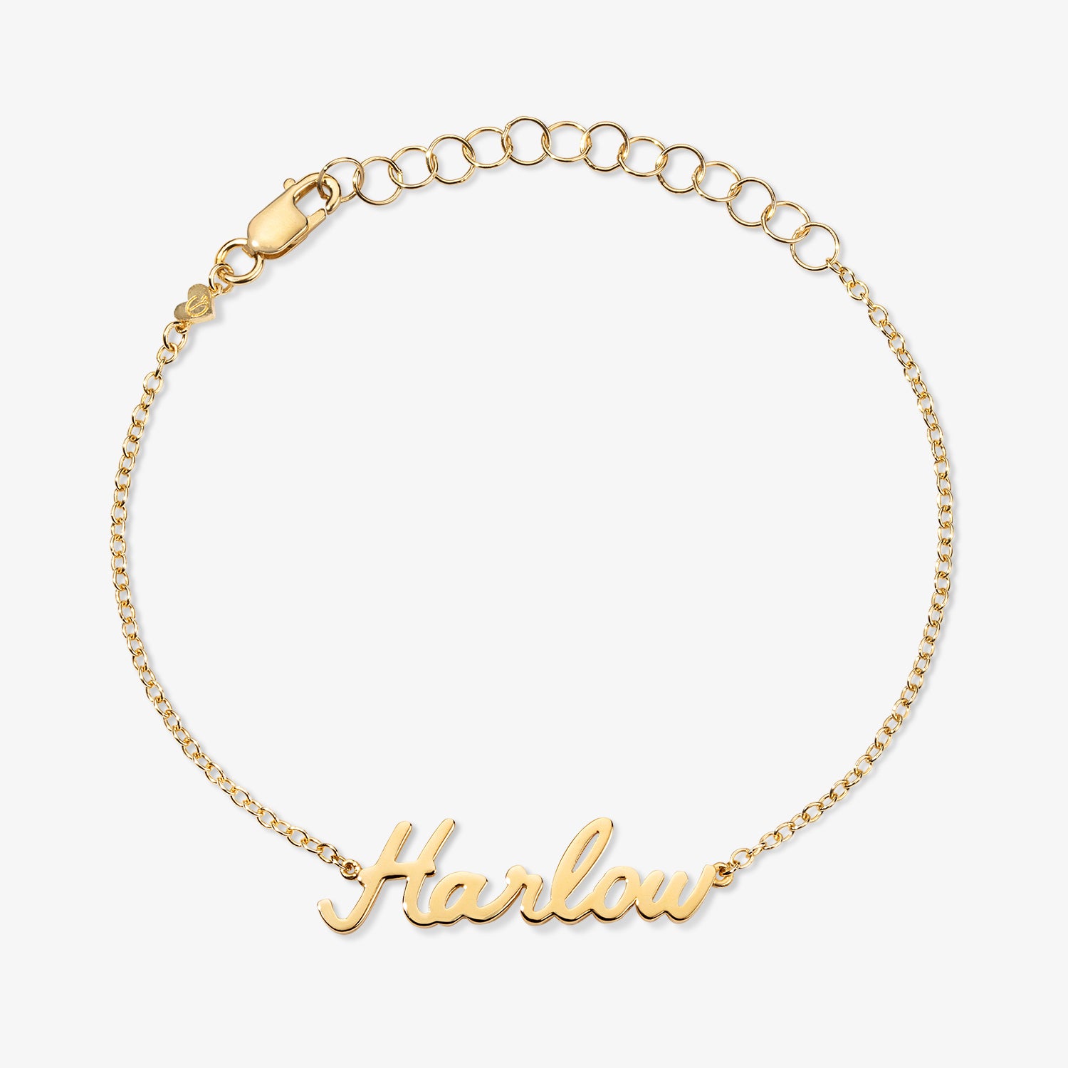 Gold Signature Script Bracelet