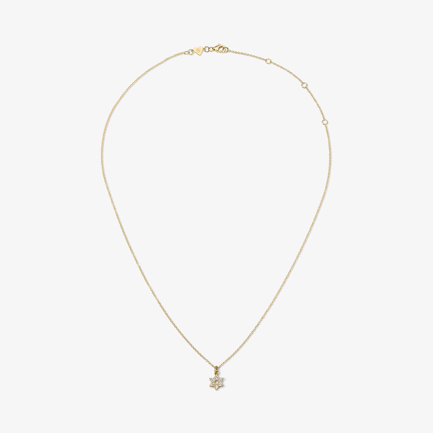 Mini Token Pave Star of David Necklace