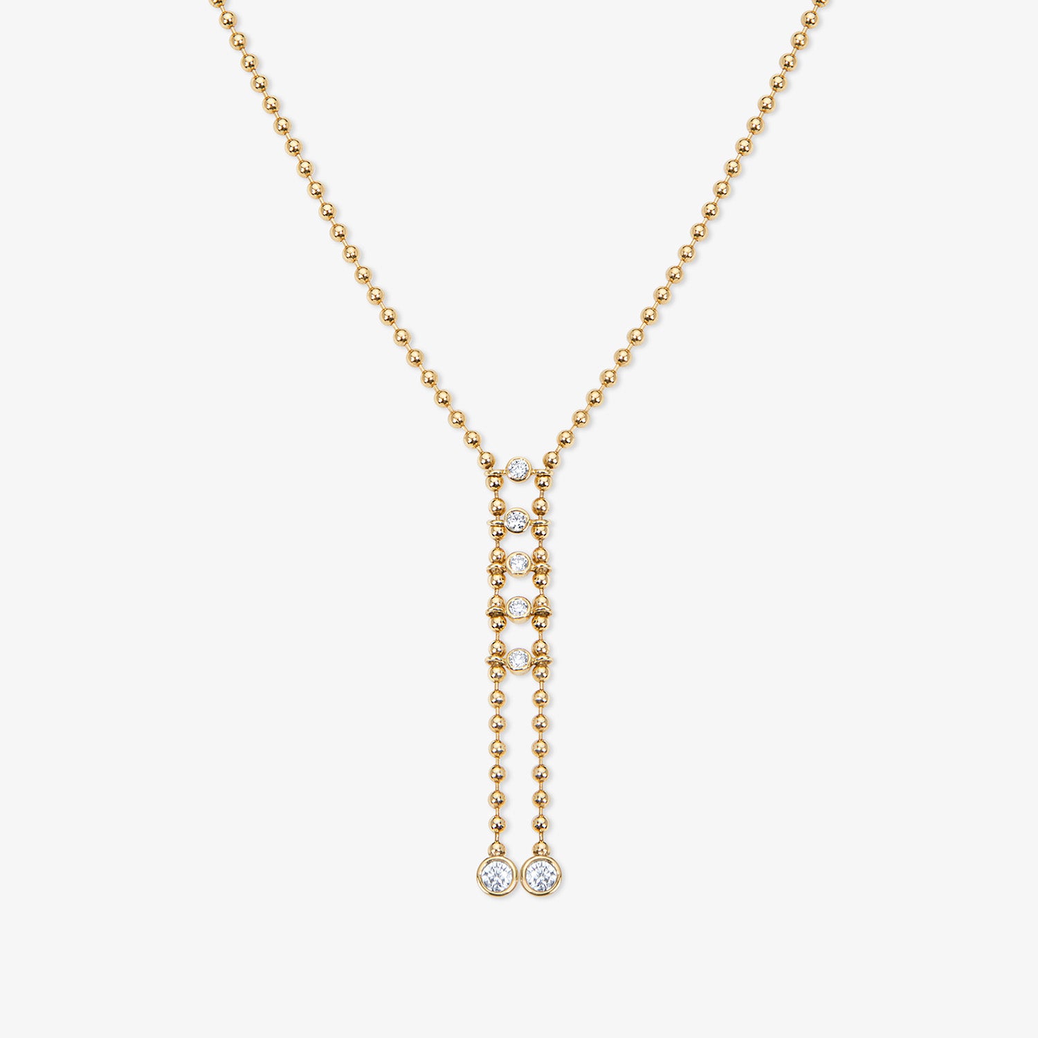 Dakota Diamond Lariat Necklace 14K Yellow Gold