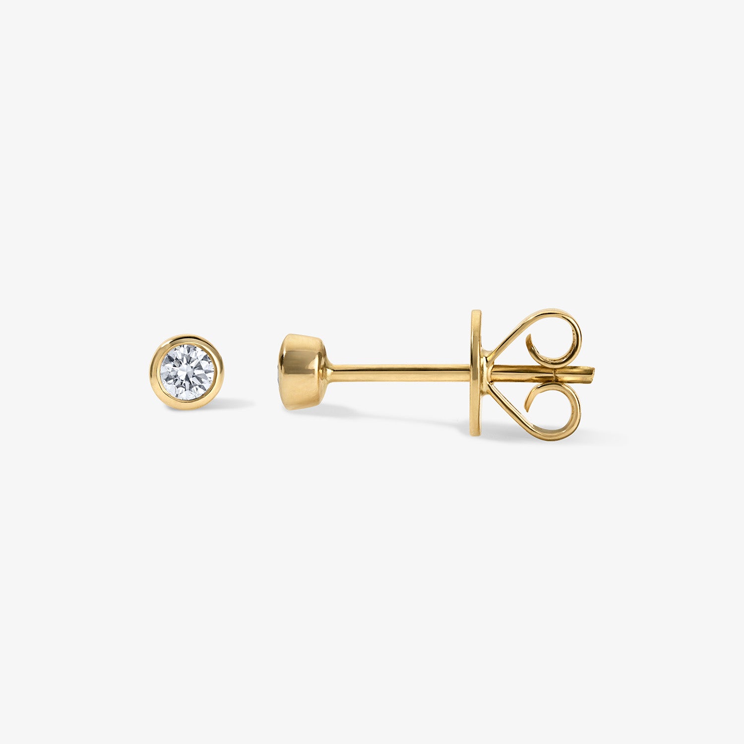 Margot Diamond Bezel Stud Earrings