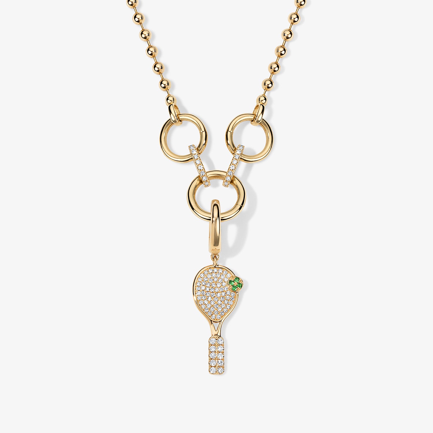 Large Token Tennis Racquet Charm