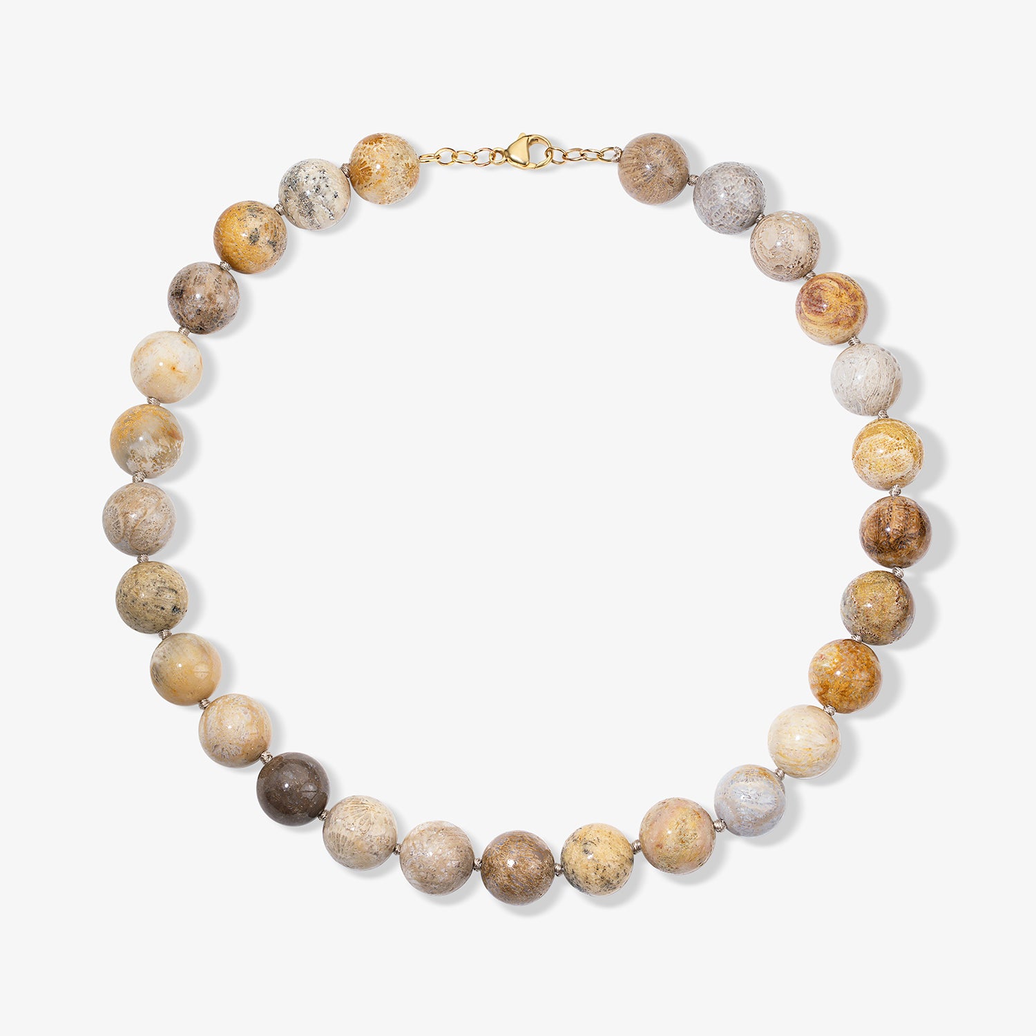 Kendall Large Fossilized Coral Beaded Necklace