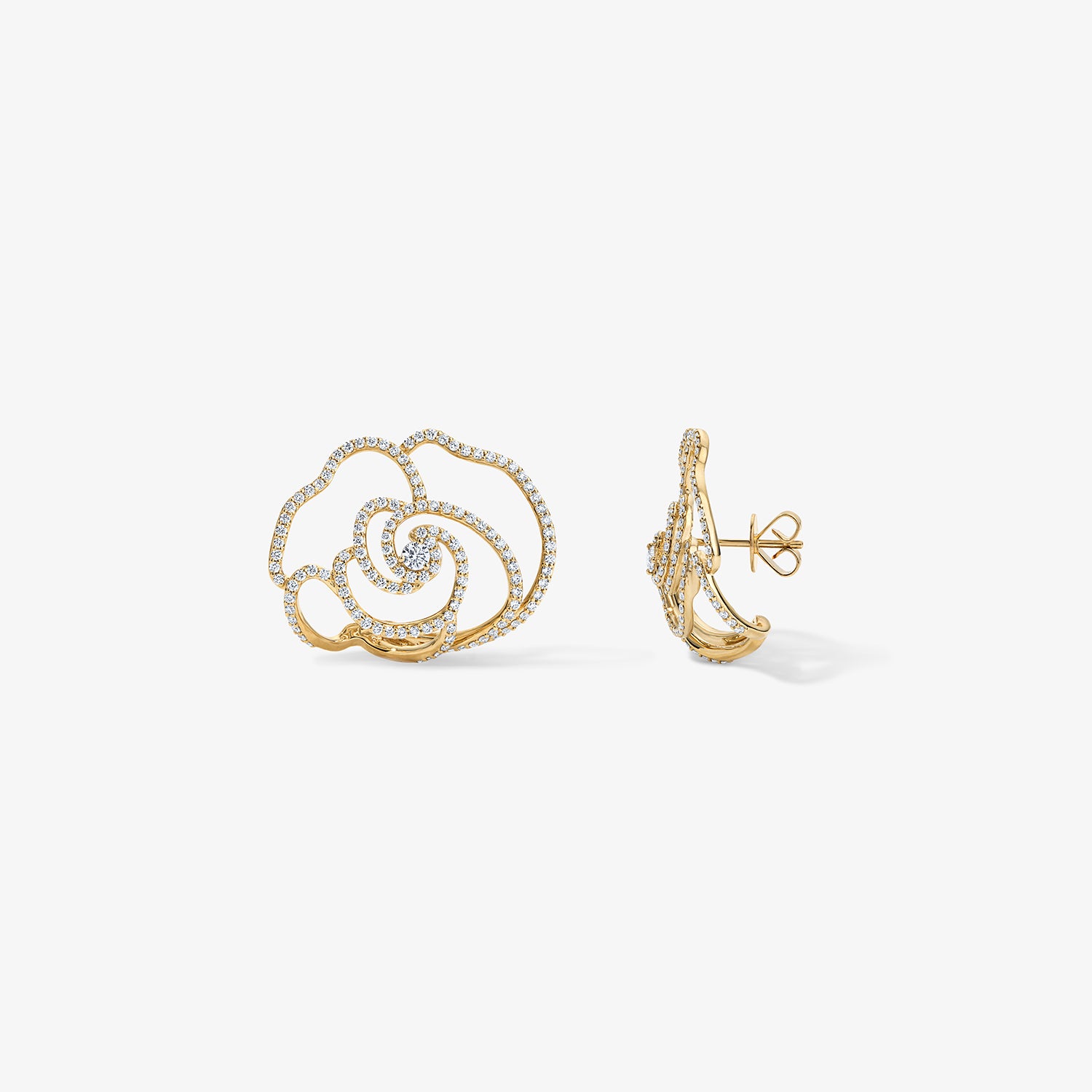 Token Pave Rose Statement Earrings