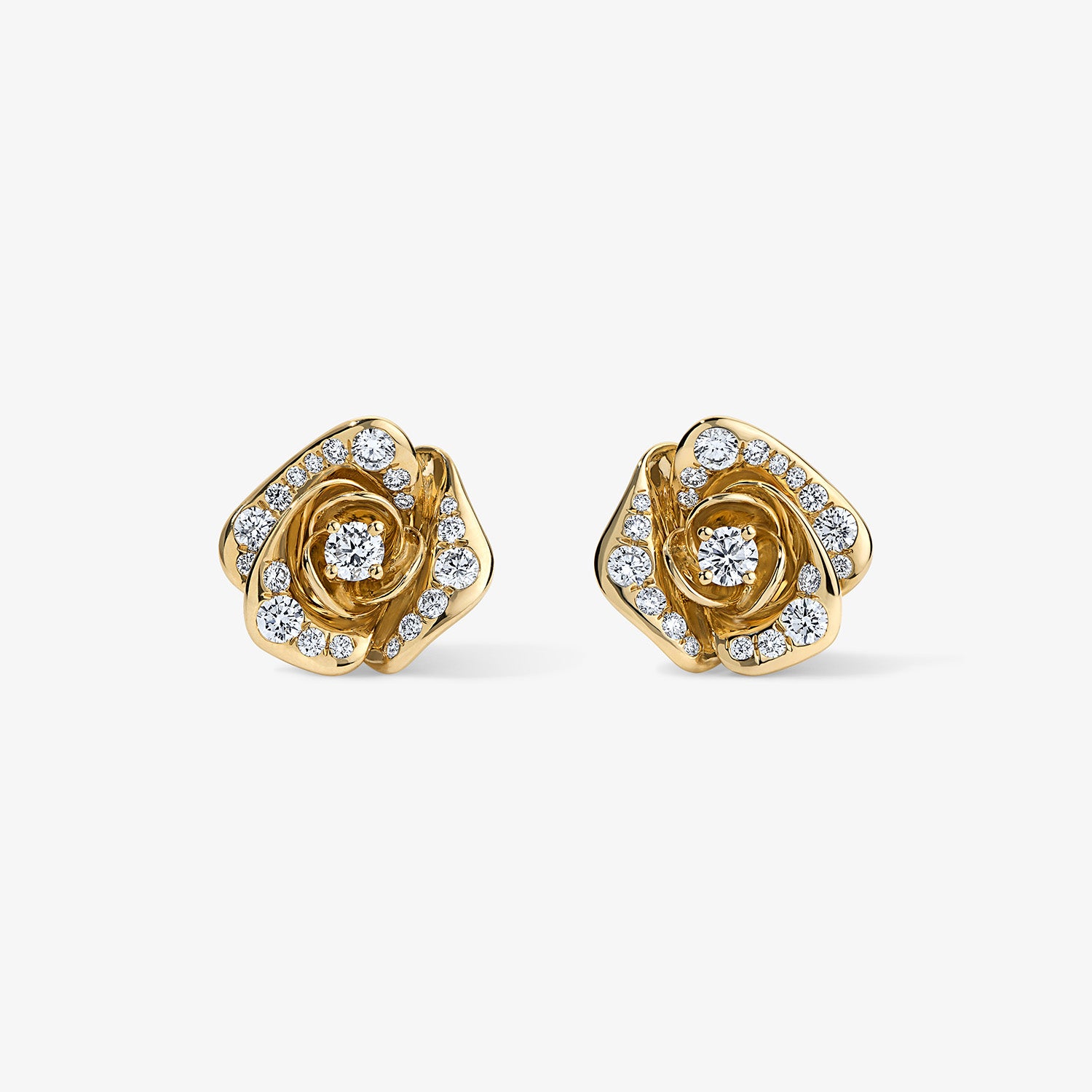 Token Pave Rose Studs