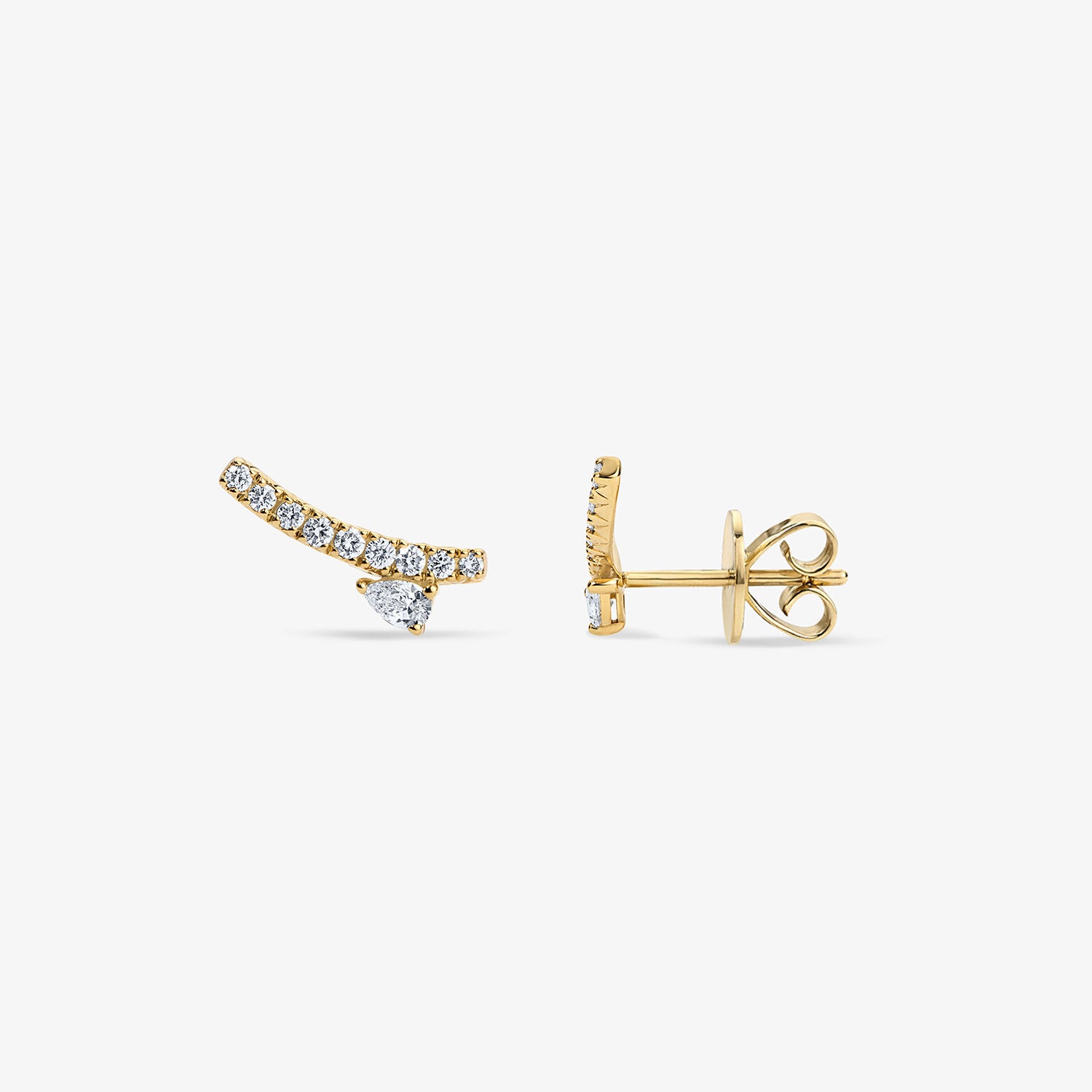 Astrid Pave Flare Studs
