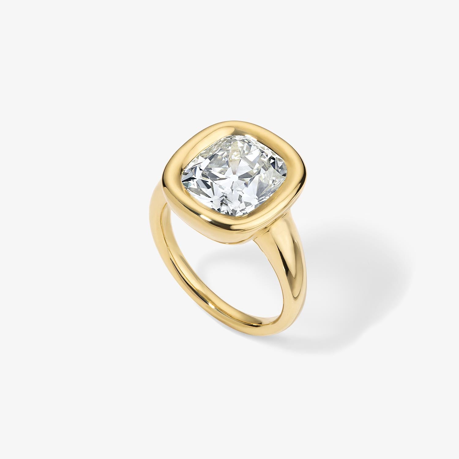 Old Mine Bezel Set Solitaire Madison Engagement Ring