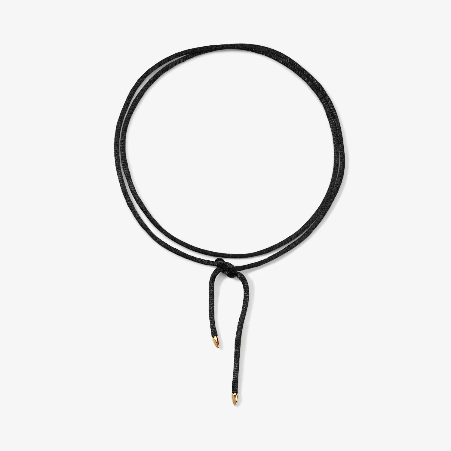 Kendall Black Satin Cord Necklace