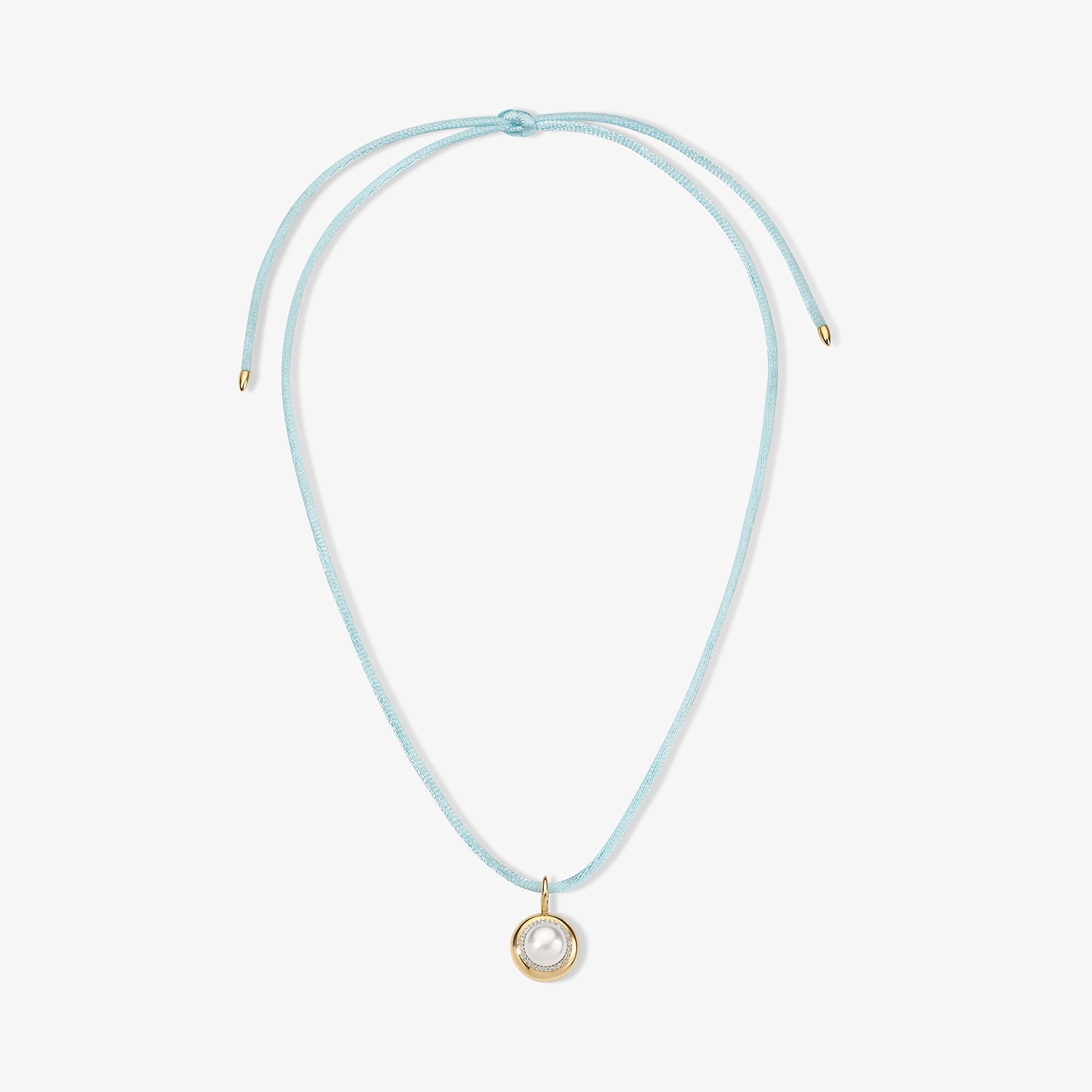 Kendall Baby Blue Satin Cord Necklace