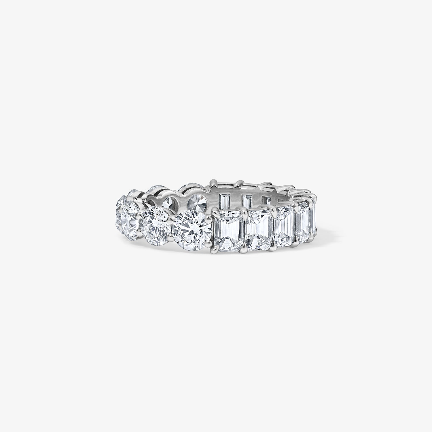 Undecided Round and Emerald Eternity Band