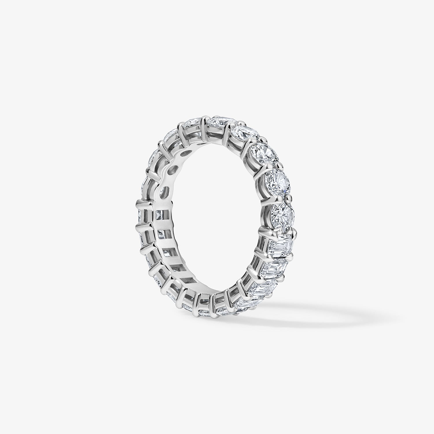 Undecided Round and Emerald Eternity Band