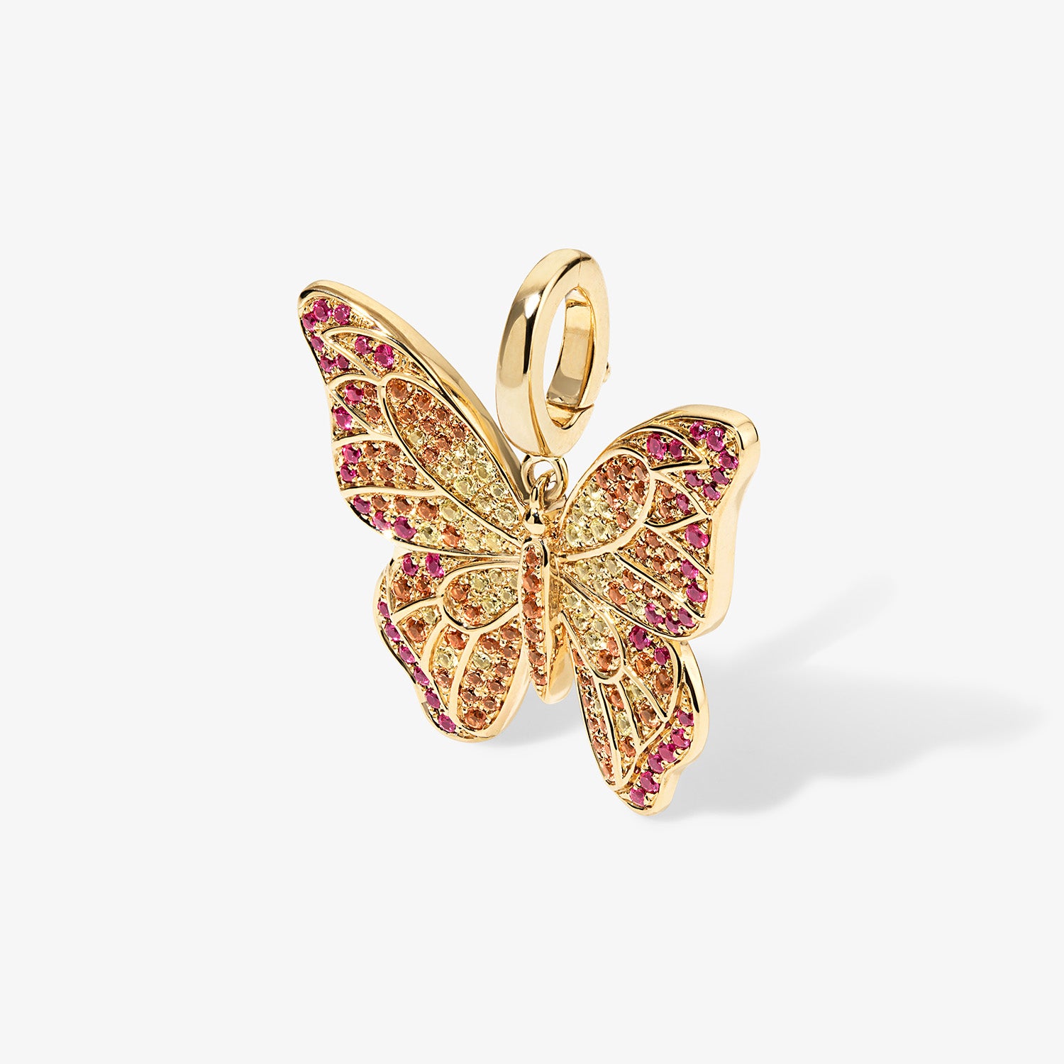 Large Token Orange Butterfly Charm