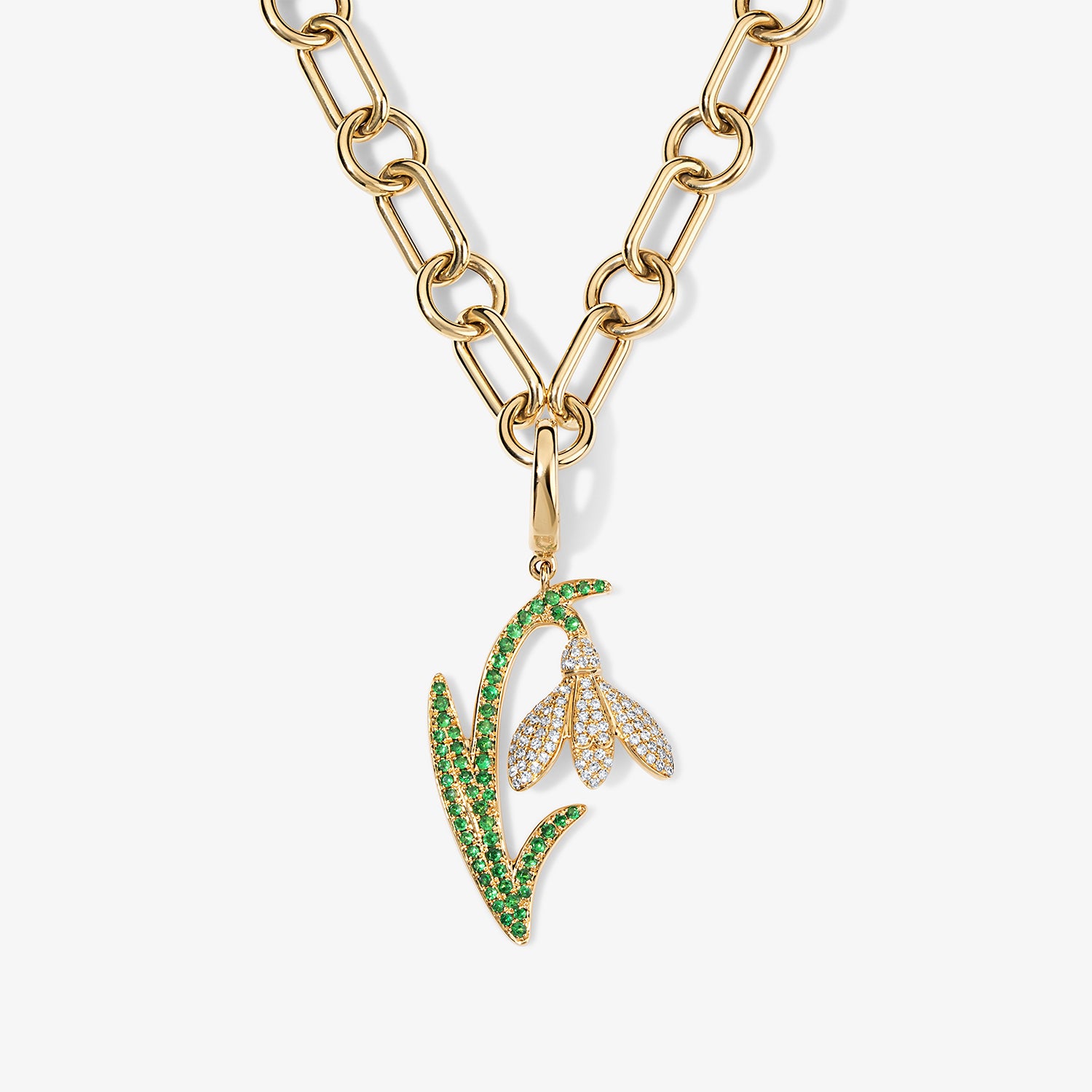 Large Token Snowdrop Birth Flower Charm