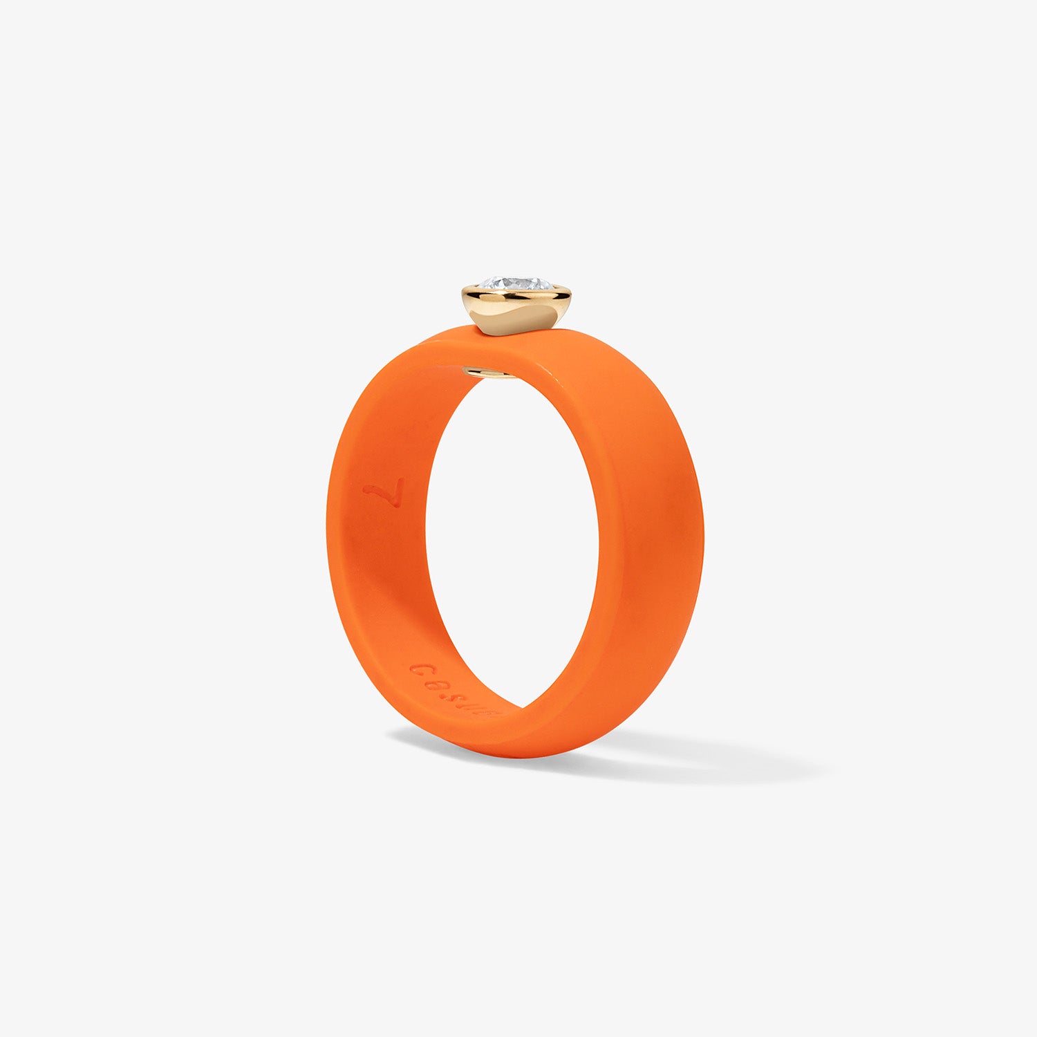 Round Lab Grown Diamond on Silicone Band