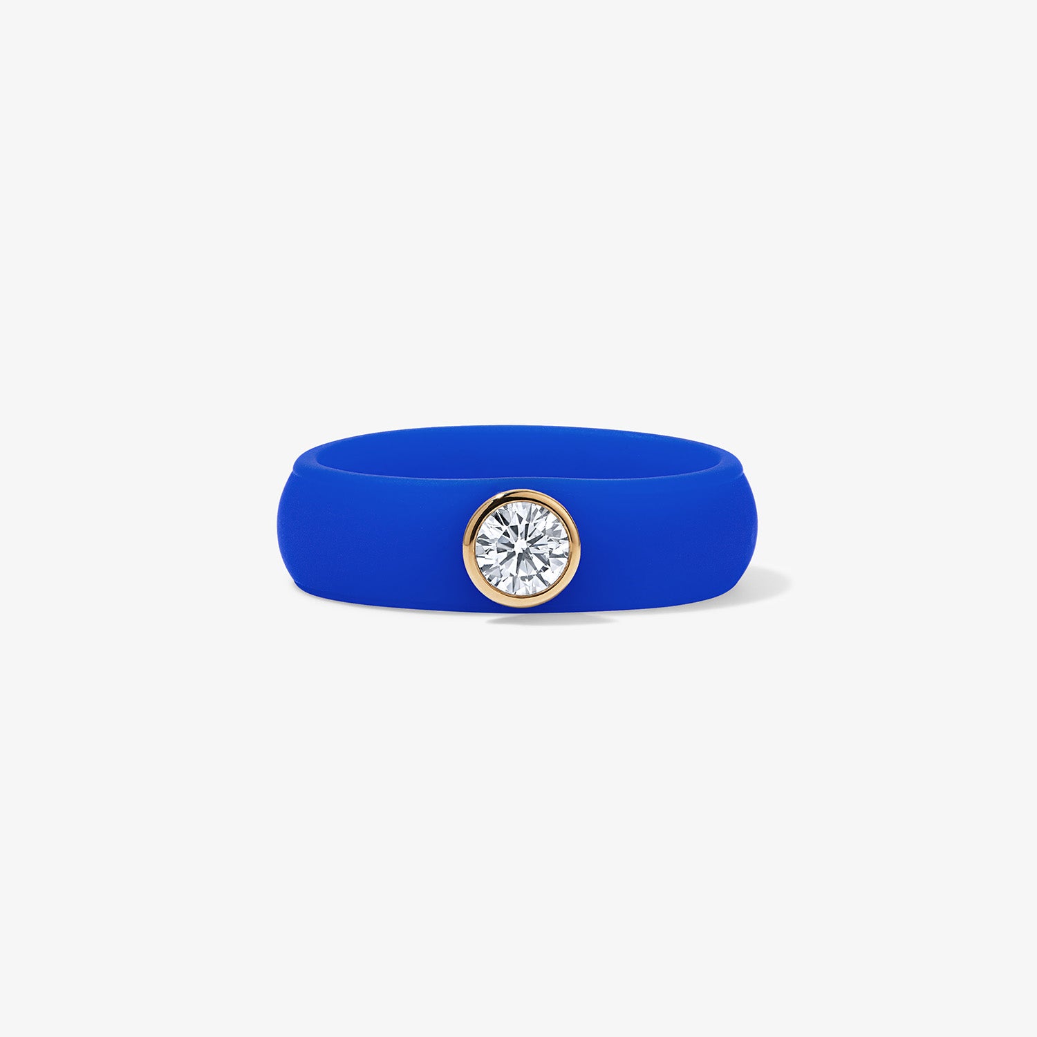 Round Lab Grown Diamond on Silicone Band