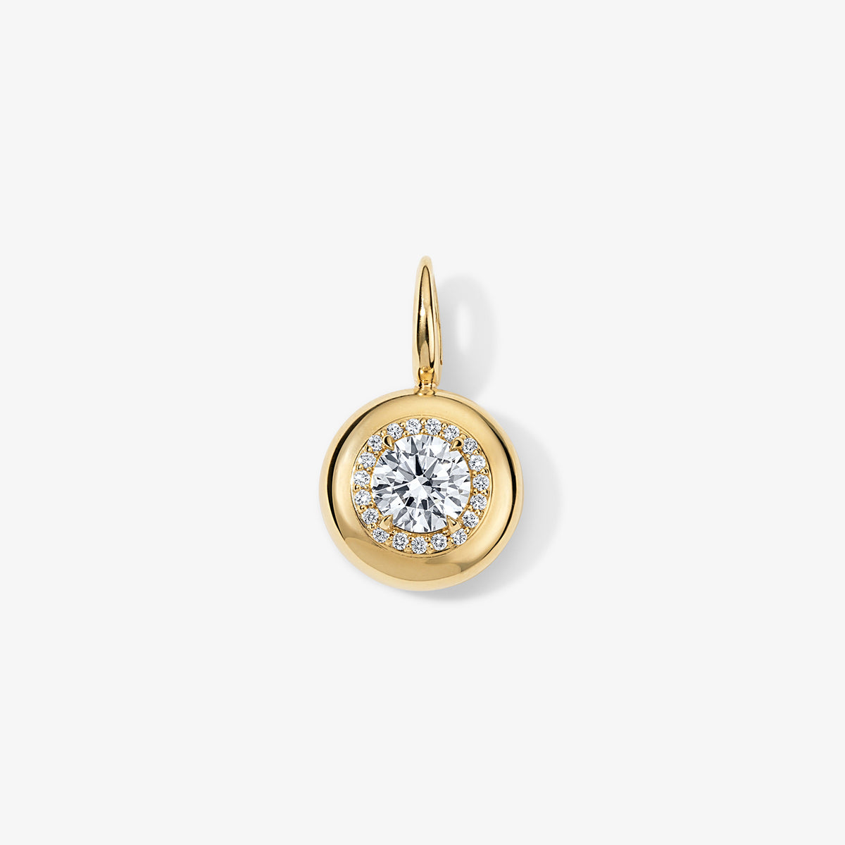 Small Lab Grown Round Diamond Candy Button Charm