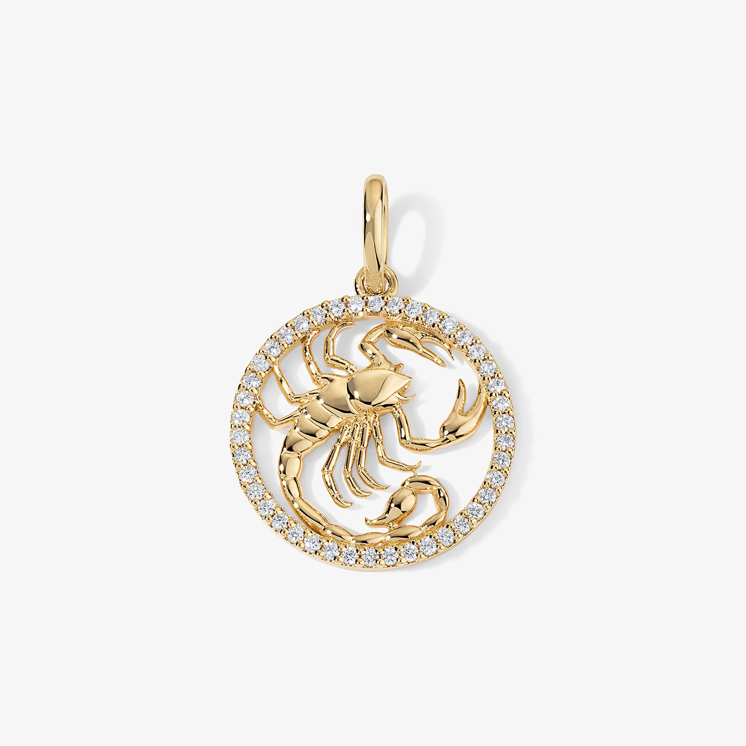 Token Zodiac Open Frame Scorpio Pendant 14K Yellow Gold