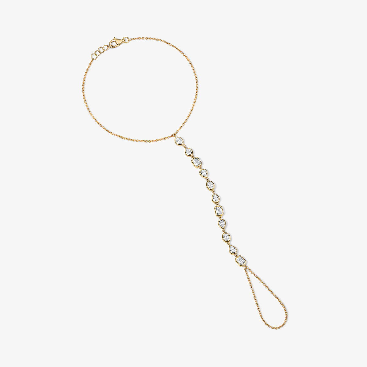 Coco Lab Diamond Mixed Shape Hand Chain