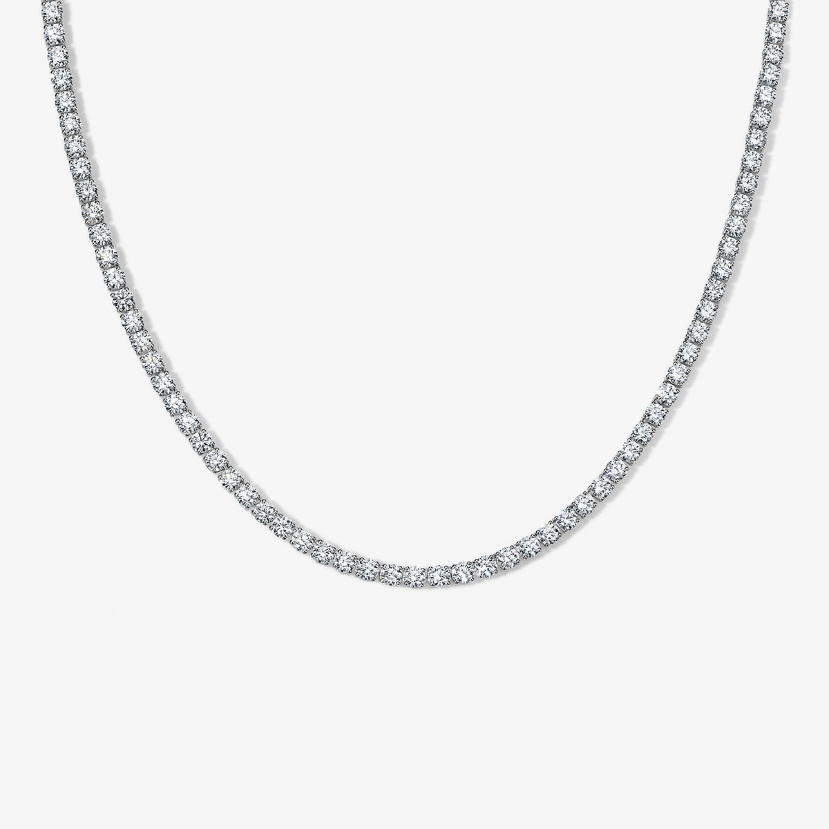 Lab Grown Diamond Round Tennis Necklace
