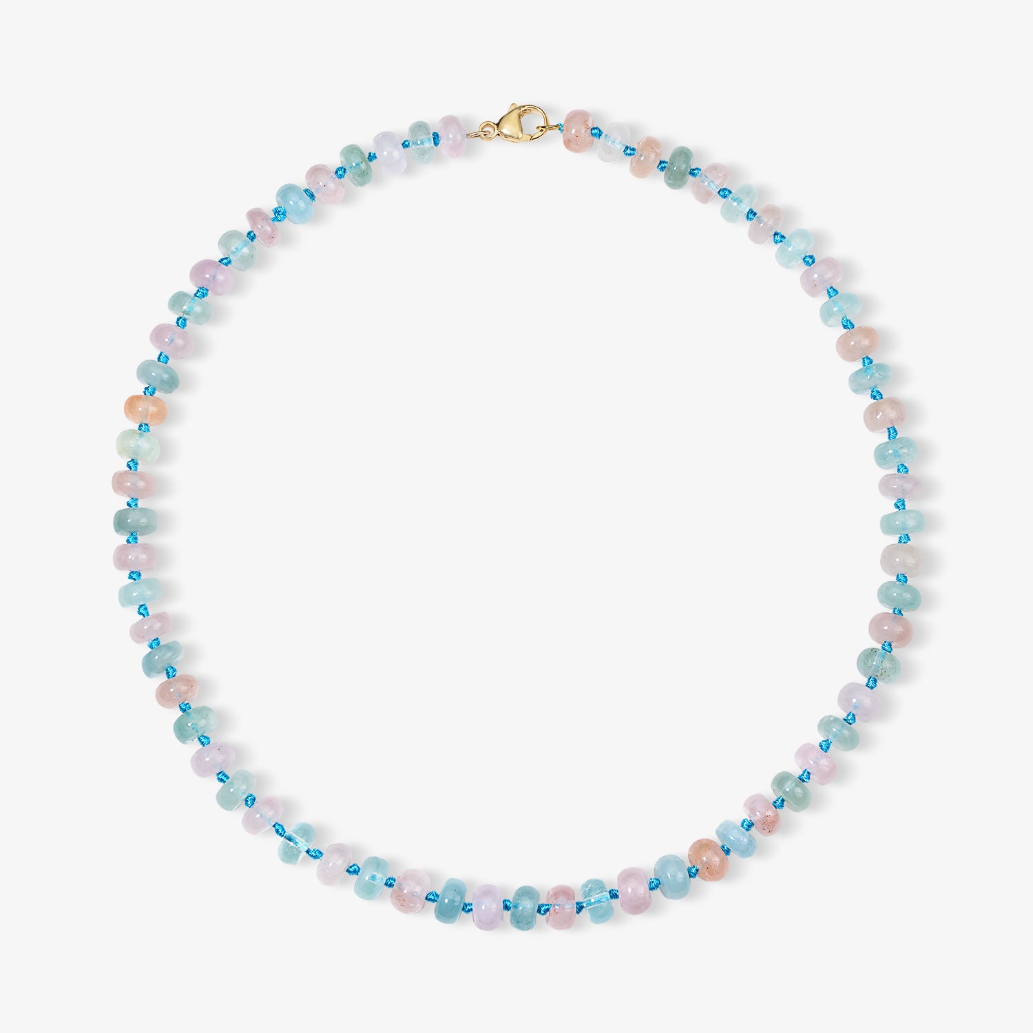 Kendall Multicolor Aquamarine Rondelle Necklace