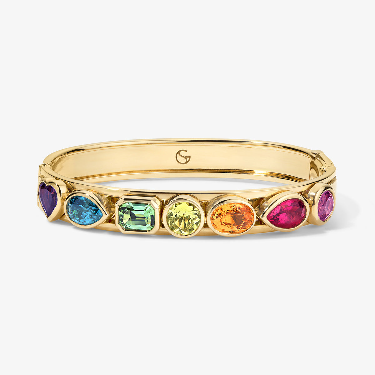Mega Rainbow Slider Bangle™ 14K Yellow Gold