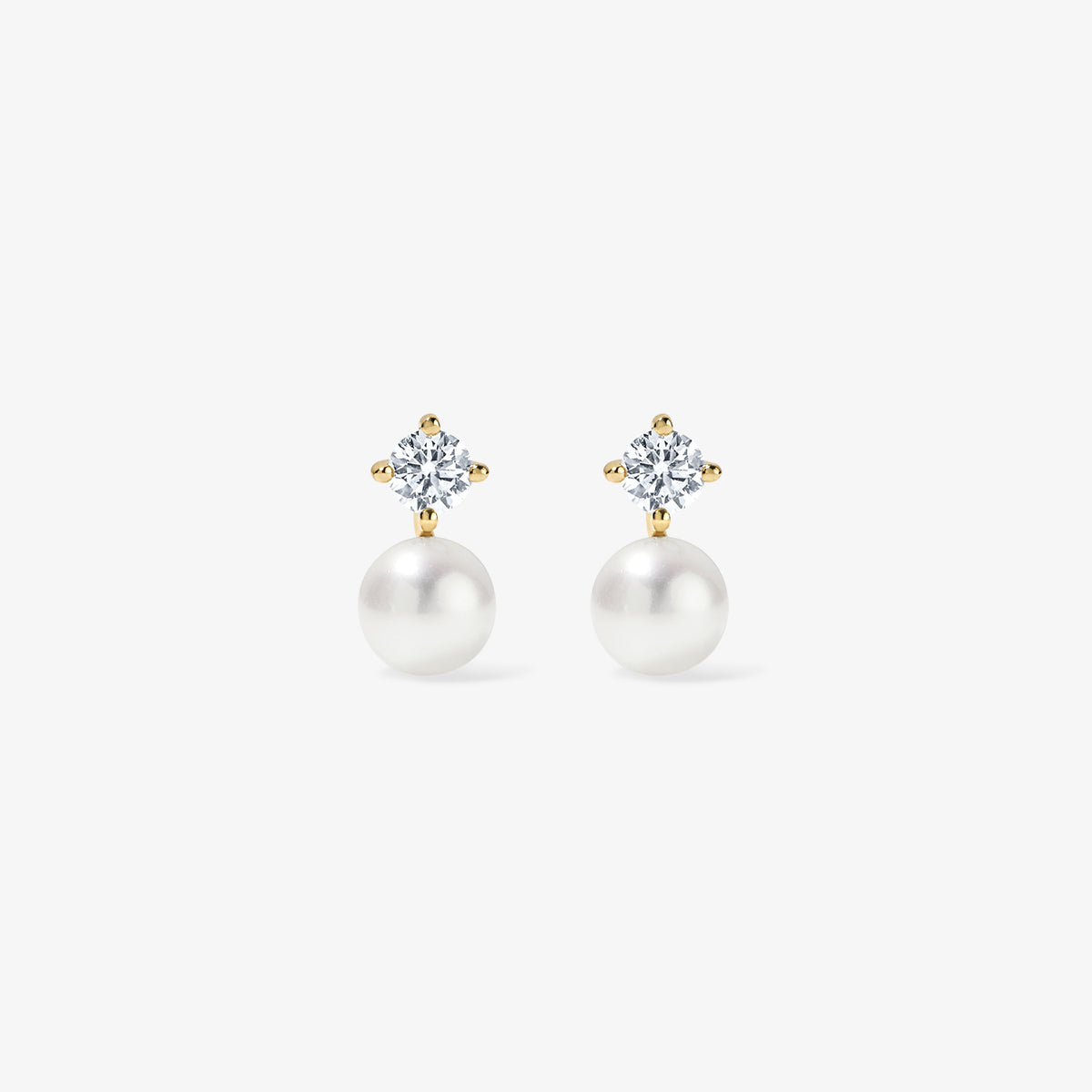 Mini Confetti Pearl Studs 14K Yellow Gold