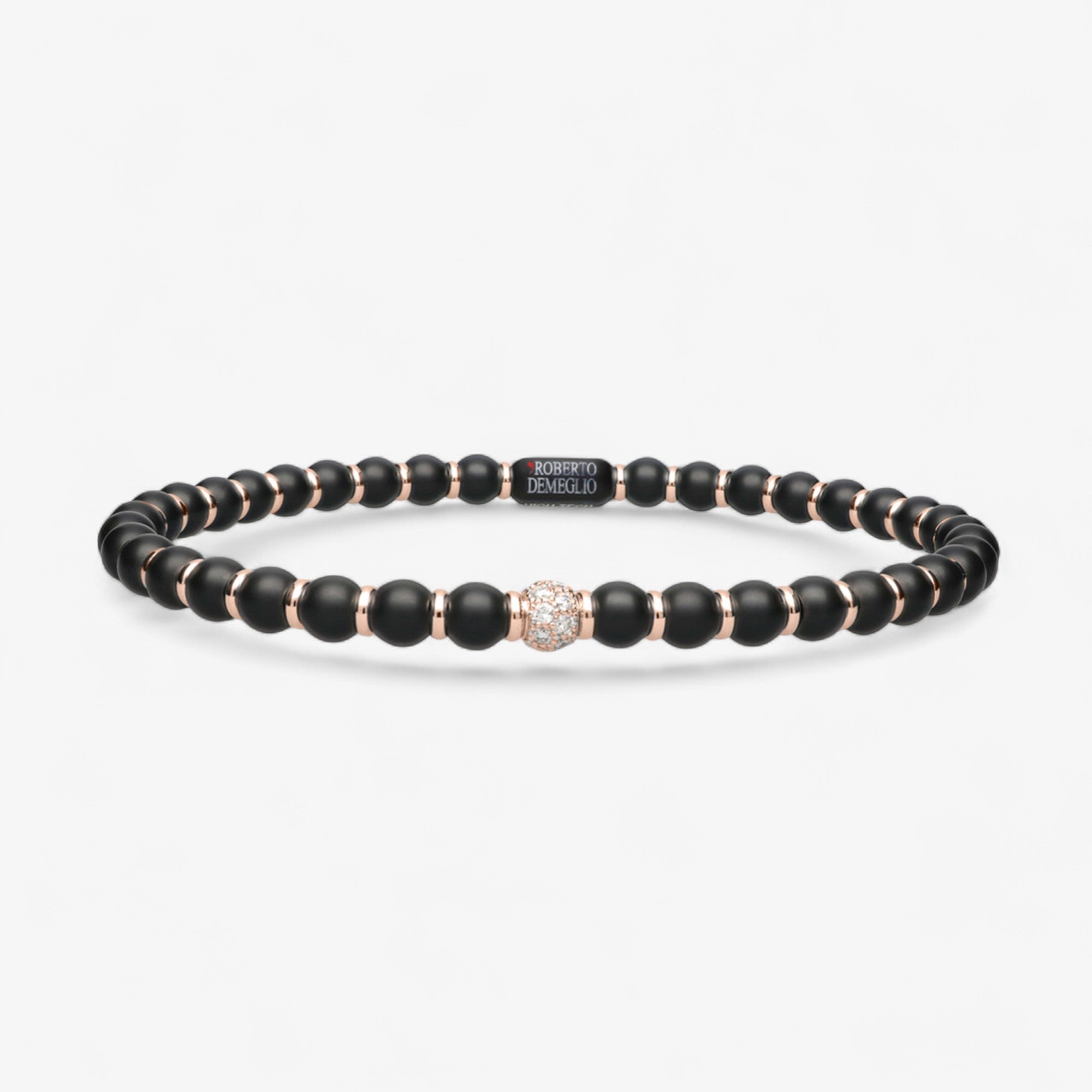 Men's Sfera Black Matte Ceramic Bracelet
