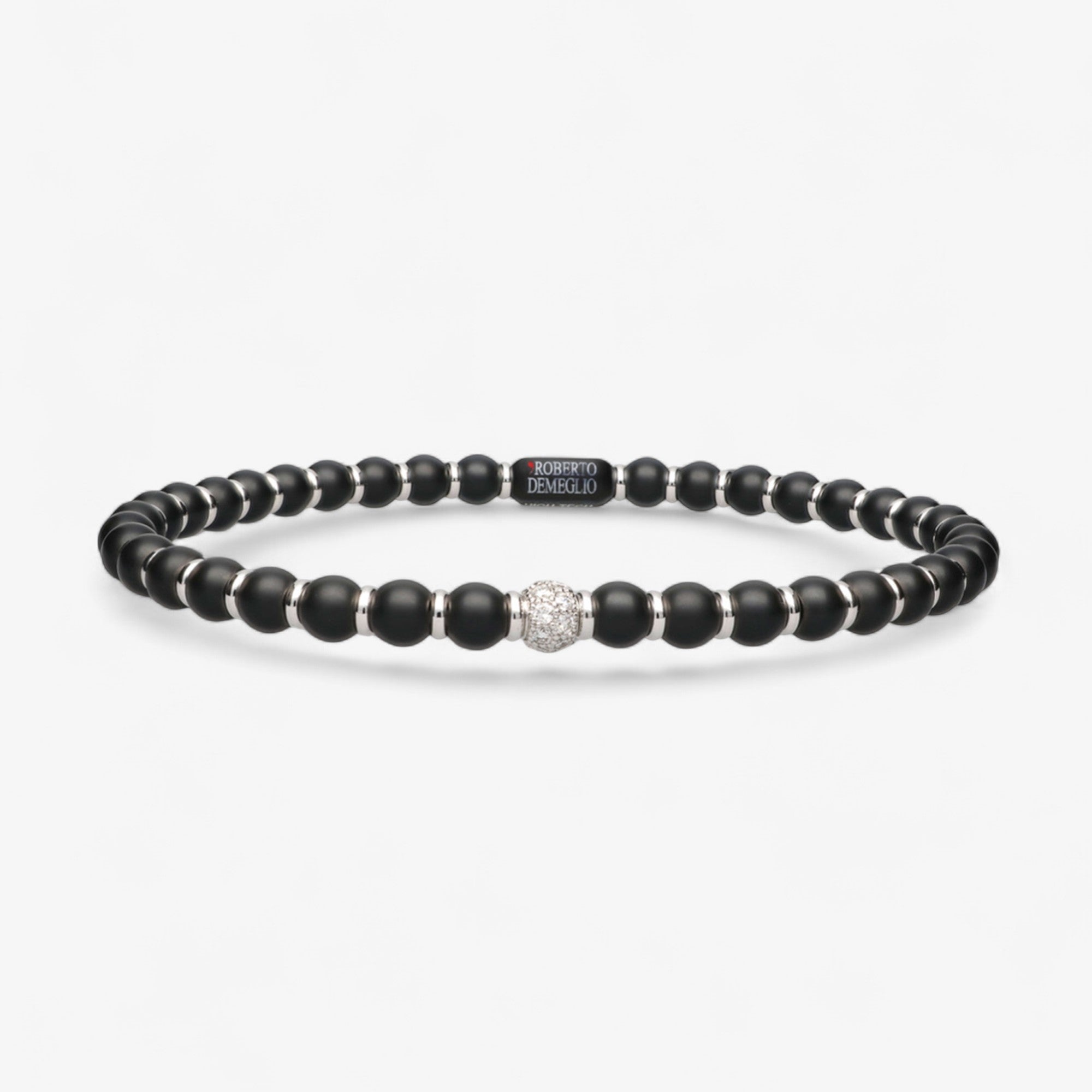 Men's Sfera Black Matte Ceramic Bracelet