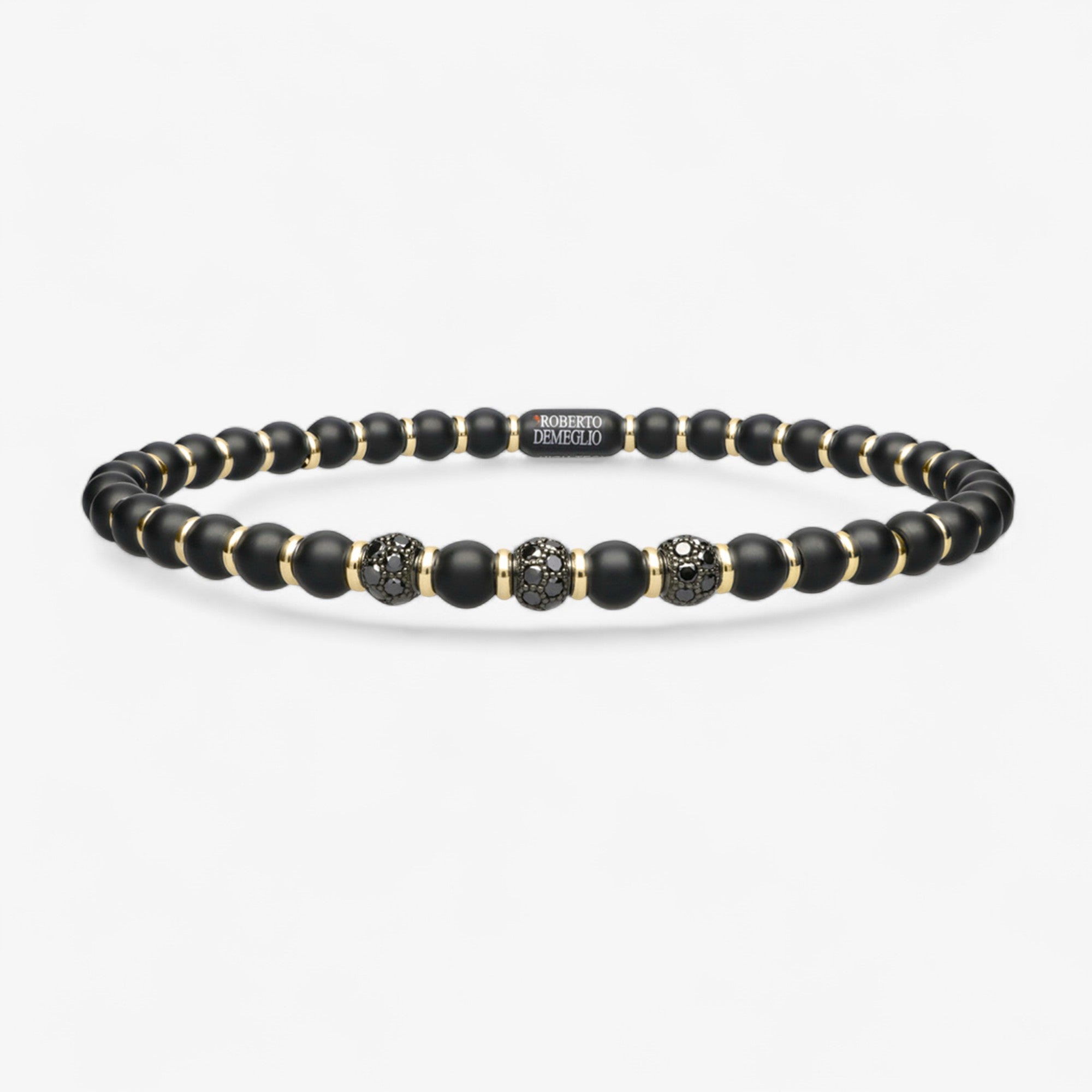 Men's Sfera Black Matte Ceramic Bracelet