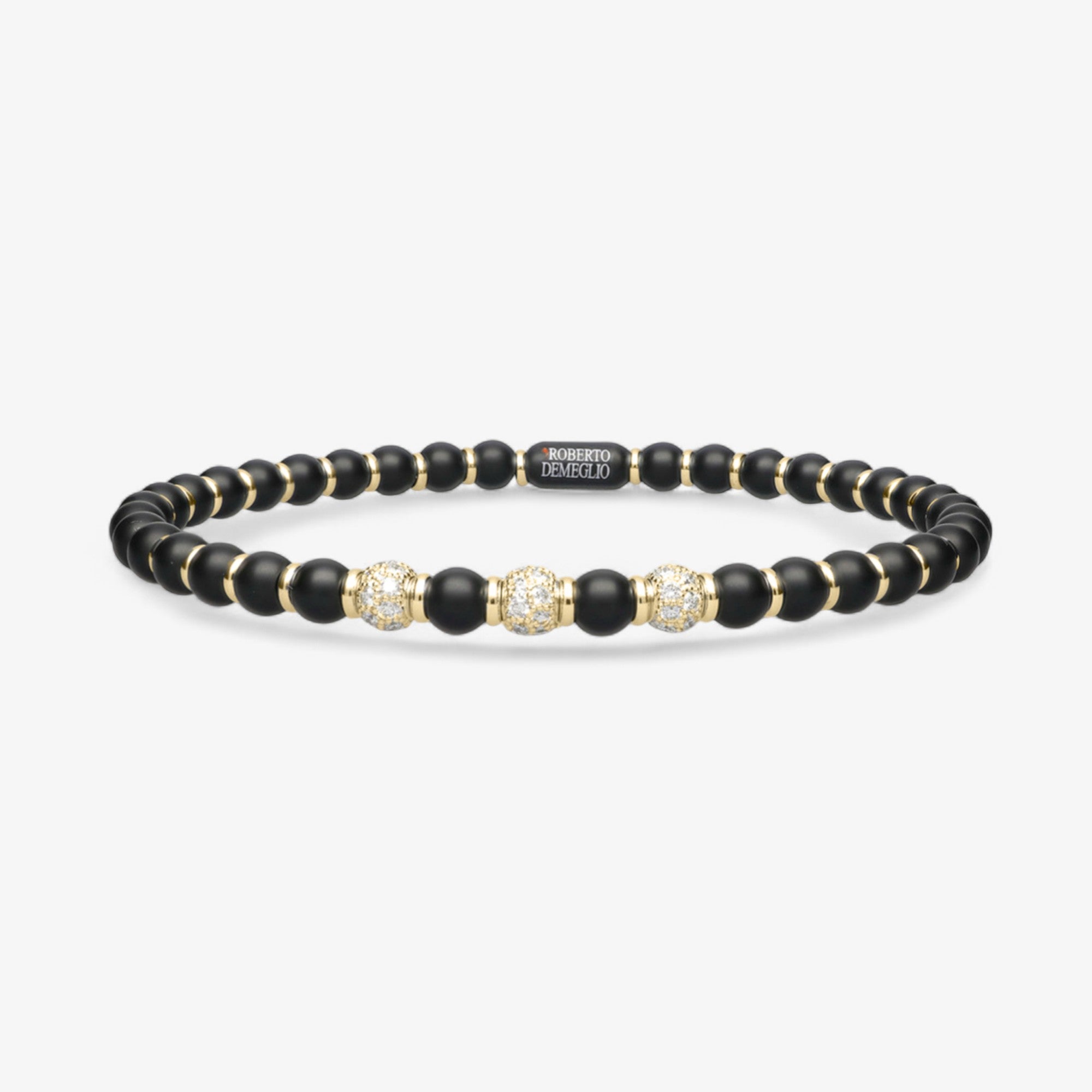 Men's Sfera Black Matte Ceramic Bracelet