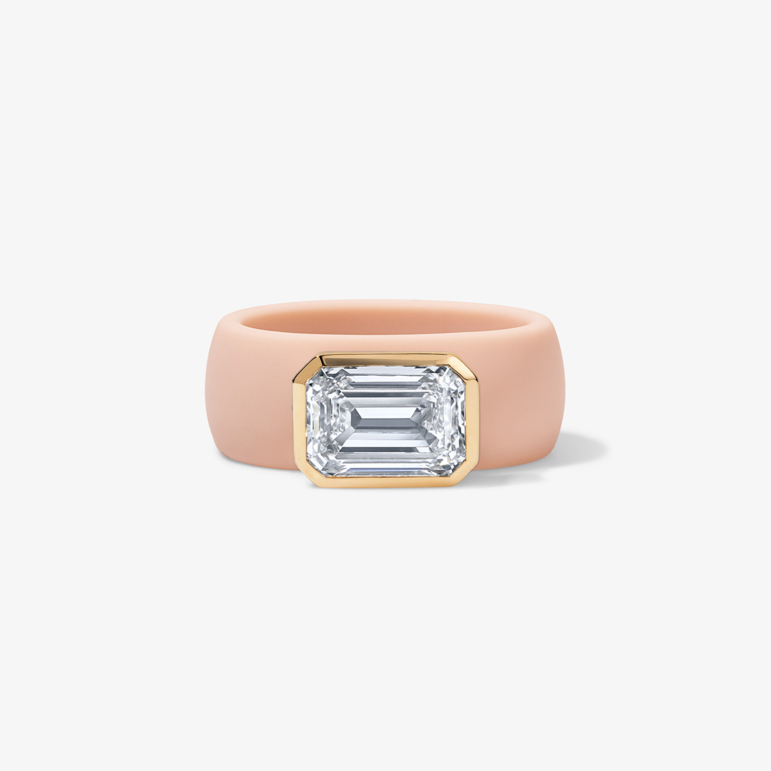 3 Carat Emerald Lab Grown Diamond on Silicone Band