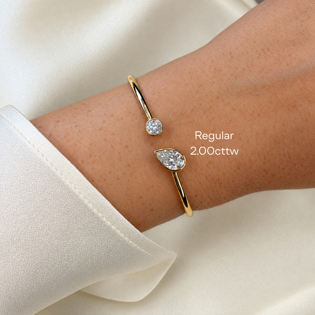 Coco Lab Diamond Pear Round Flex Bangle