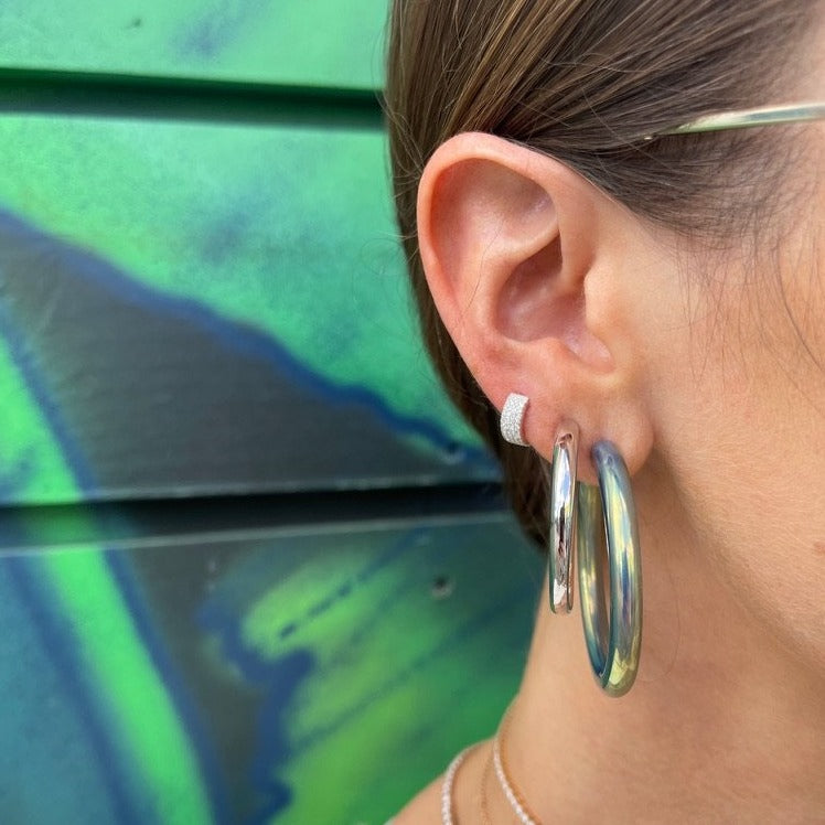 Madison 35mm Tube Hoop Earrings