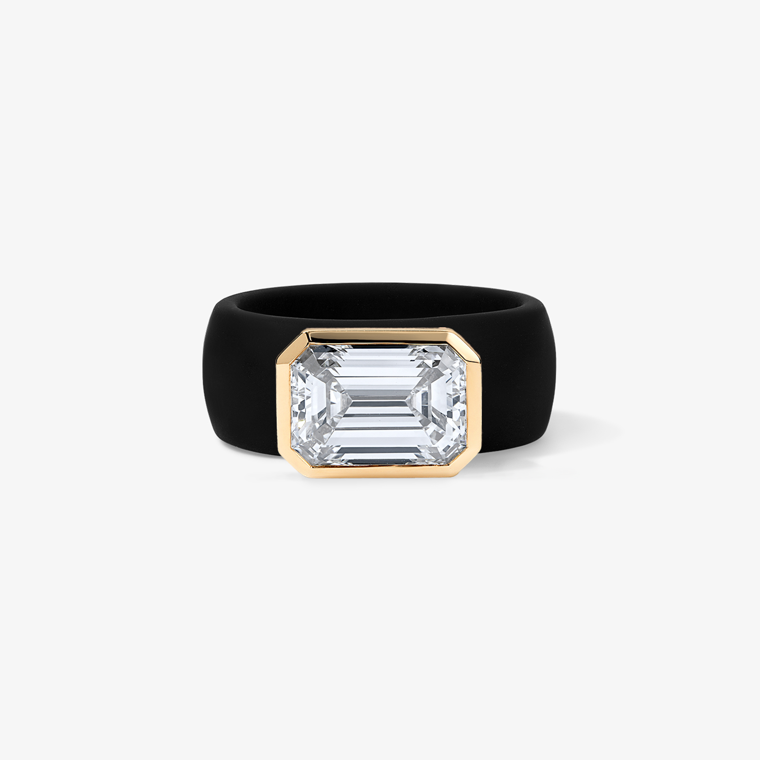 4 Carat Emerald Lab Grown Diamond on Silicone Band