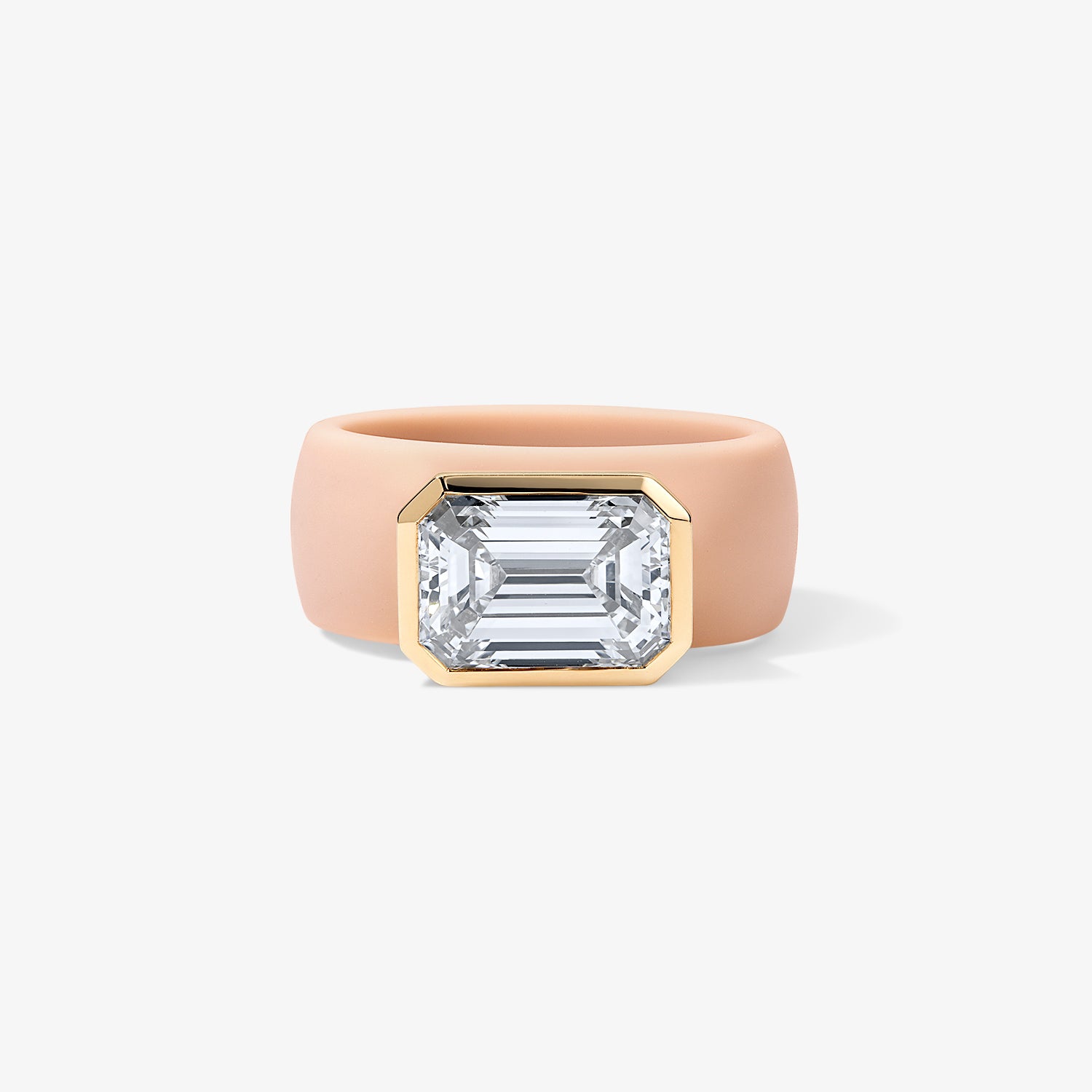 4 Carat Emerald Lab Grown Diamond on Silicone Band