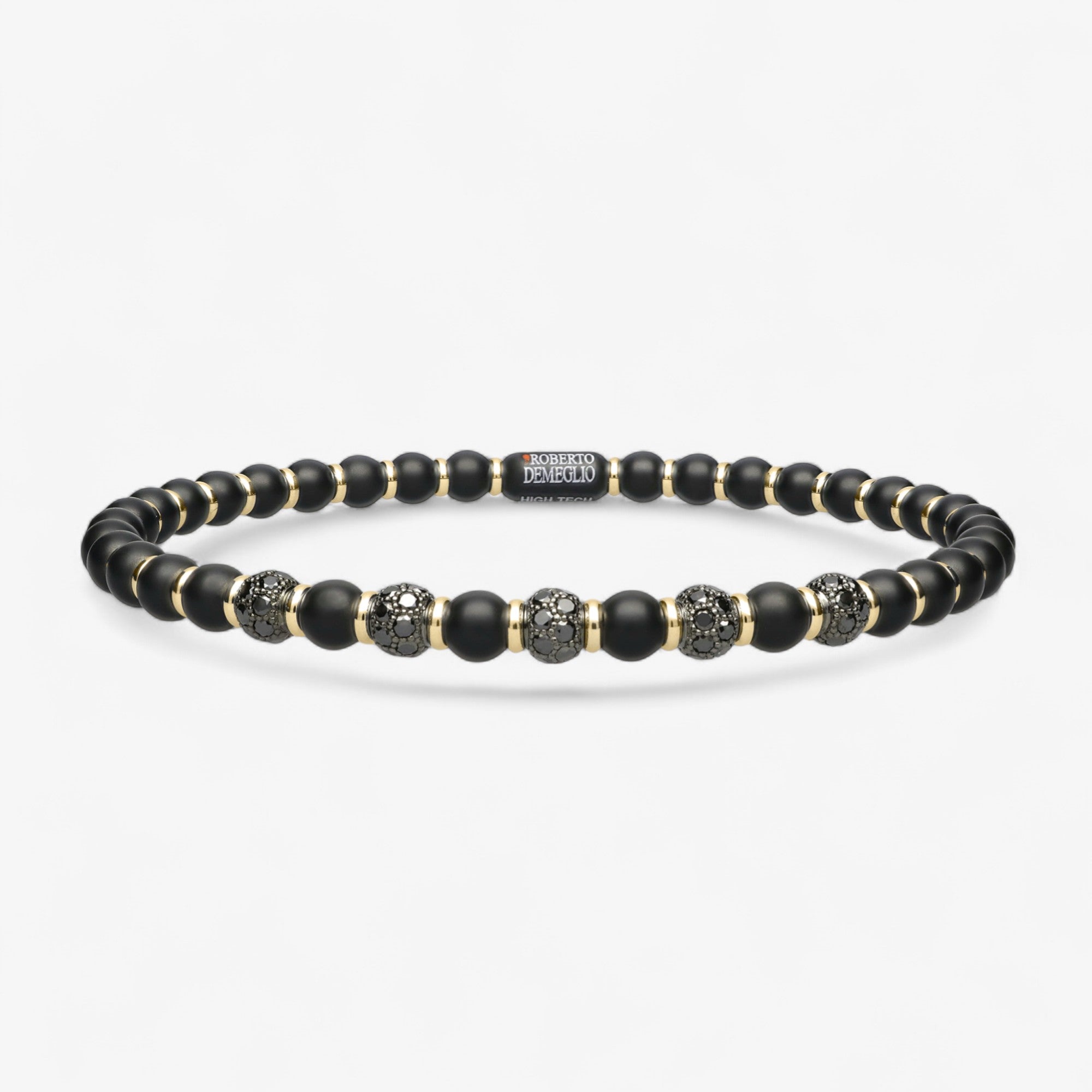 Men's Sfera Black Matte Ceramic Bracelet