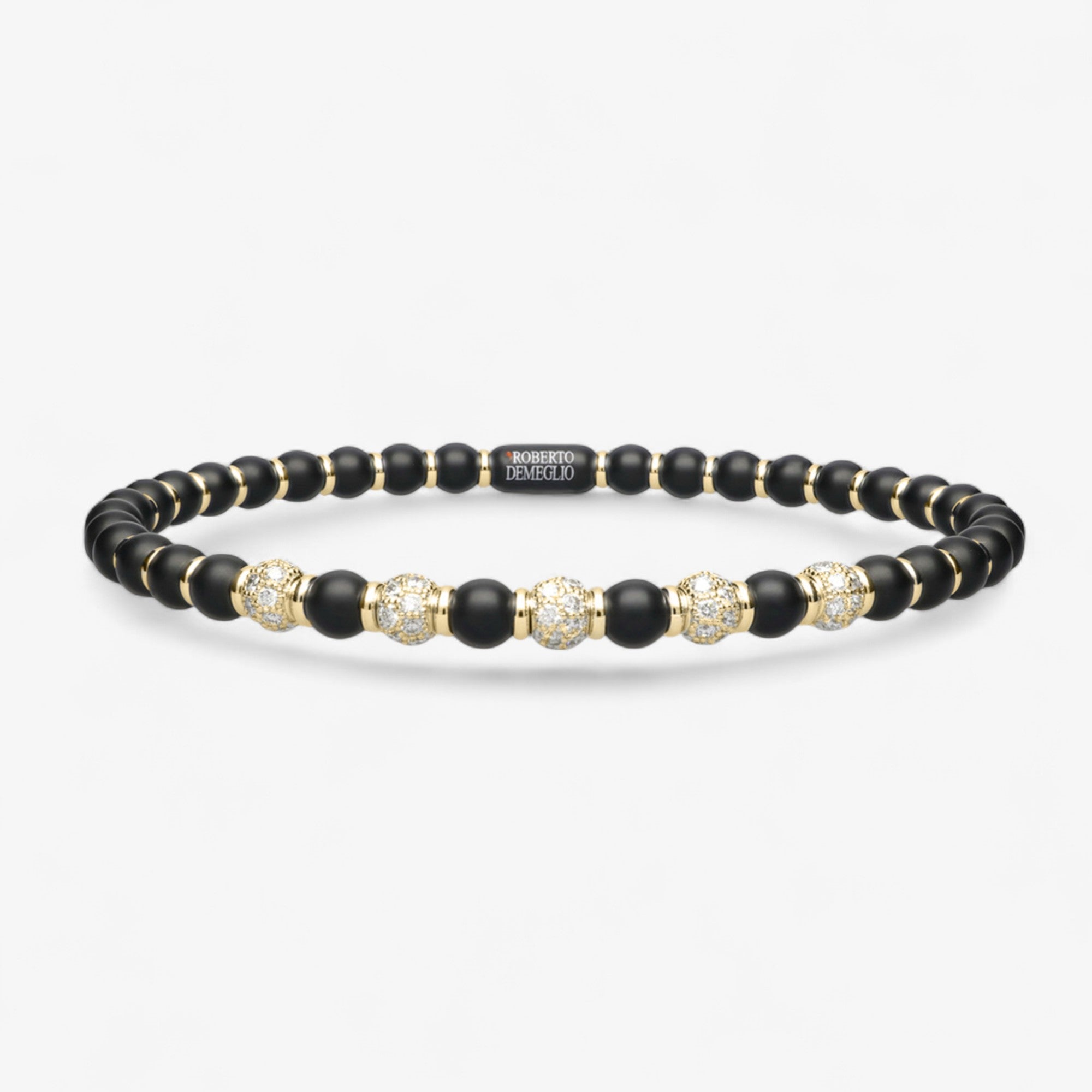 Men's Sfera Black Matte Ceramic Bracelet