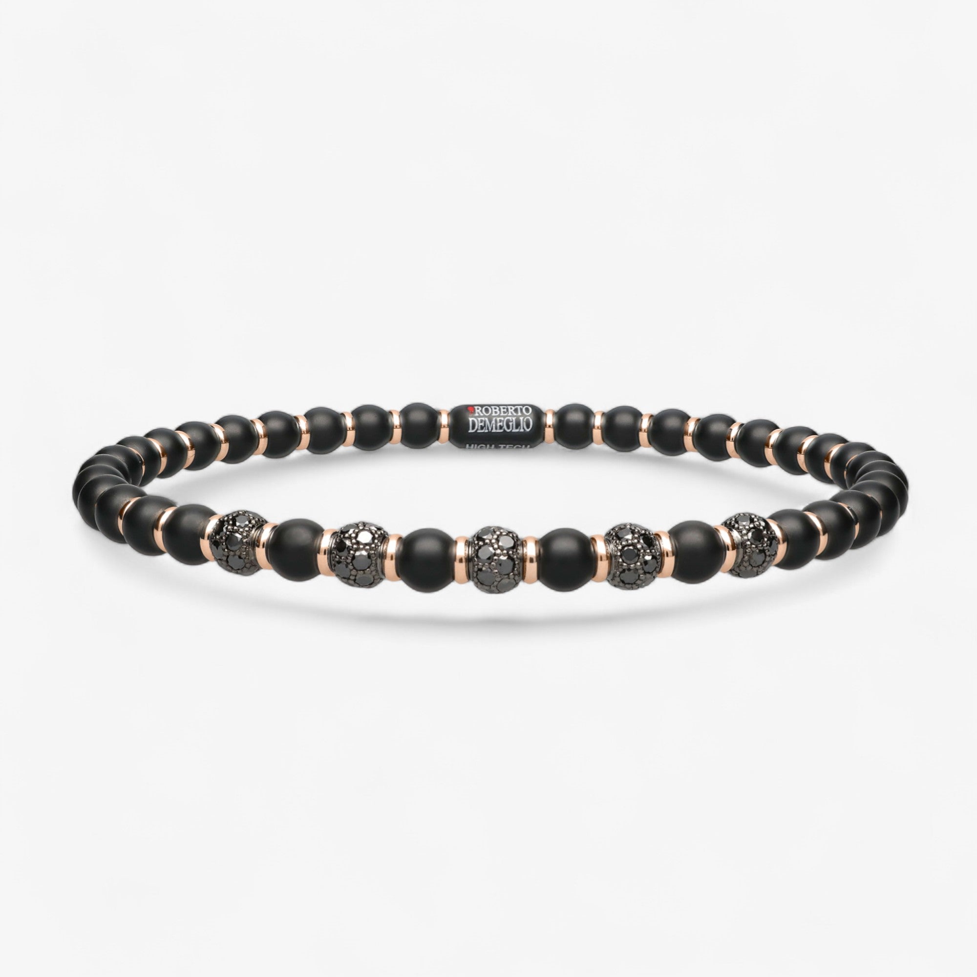 Men's Sfera Black Matte Ceramic Bracelet