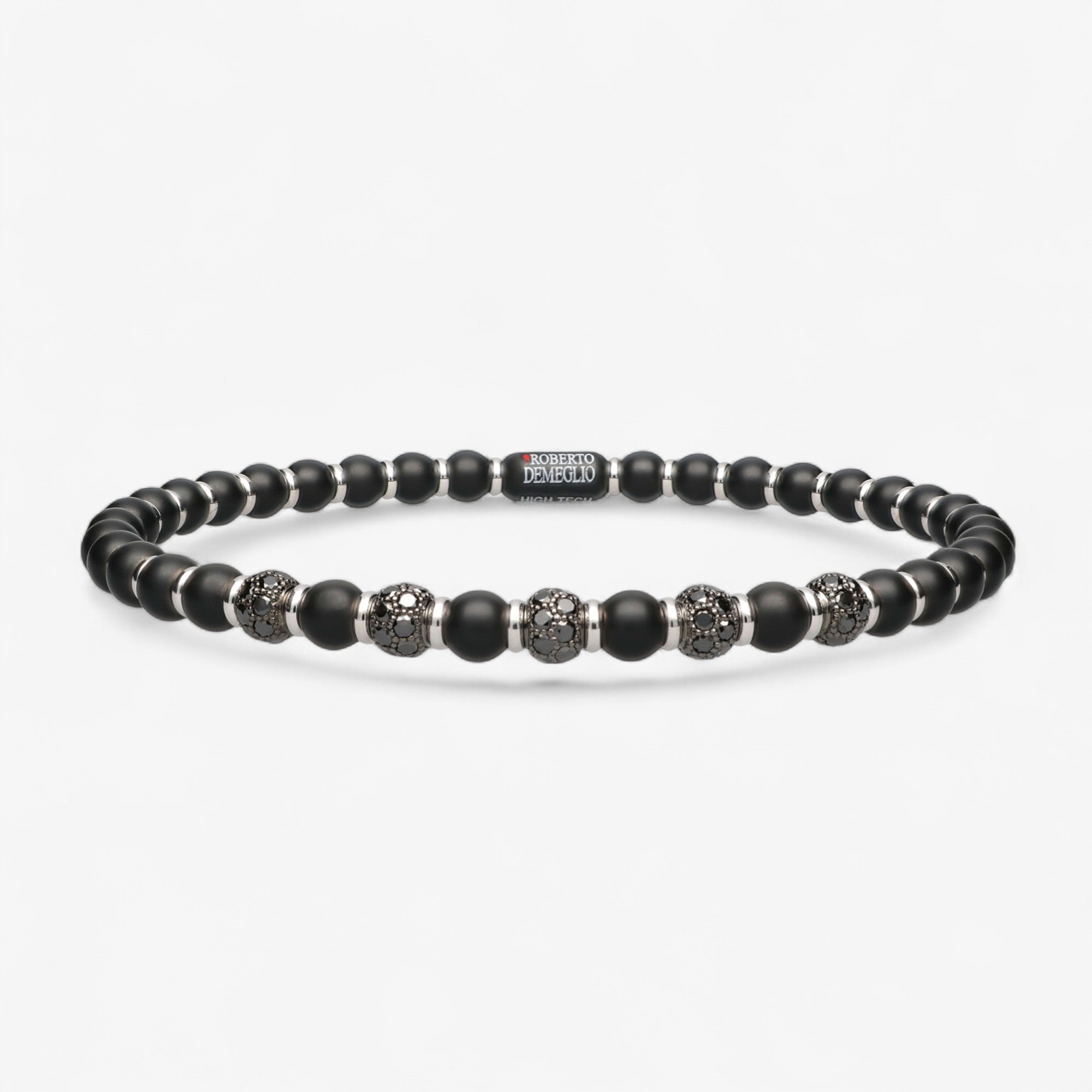 Men's Sfera Black Matte Ceramic Bracelet