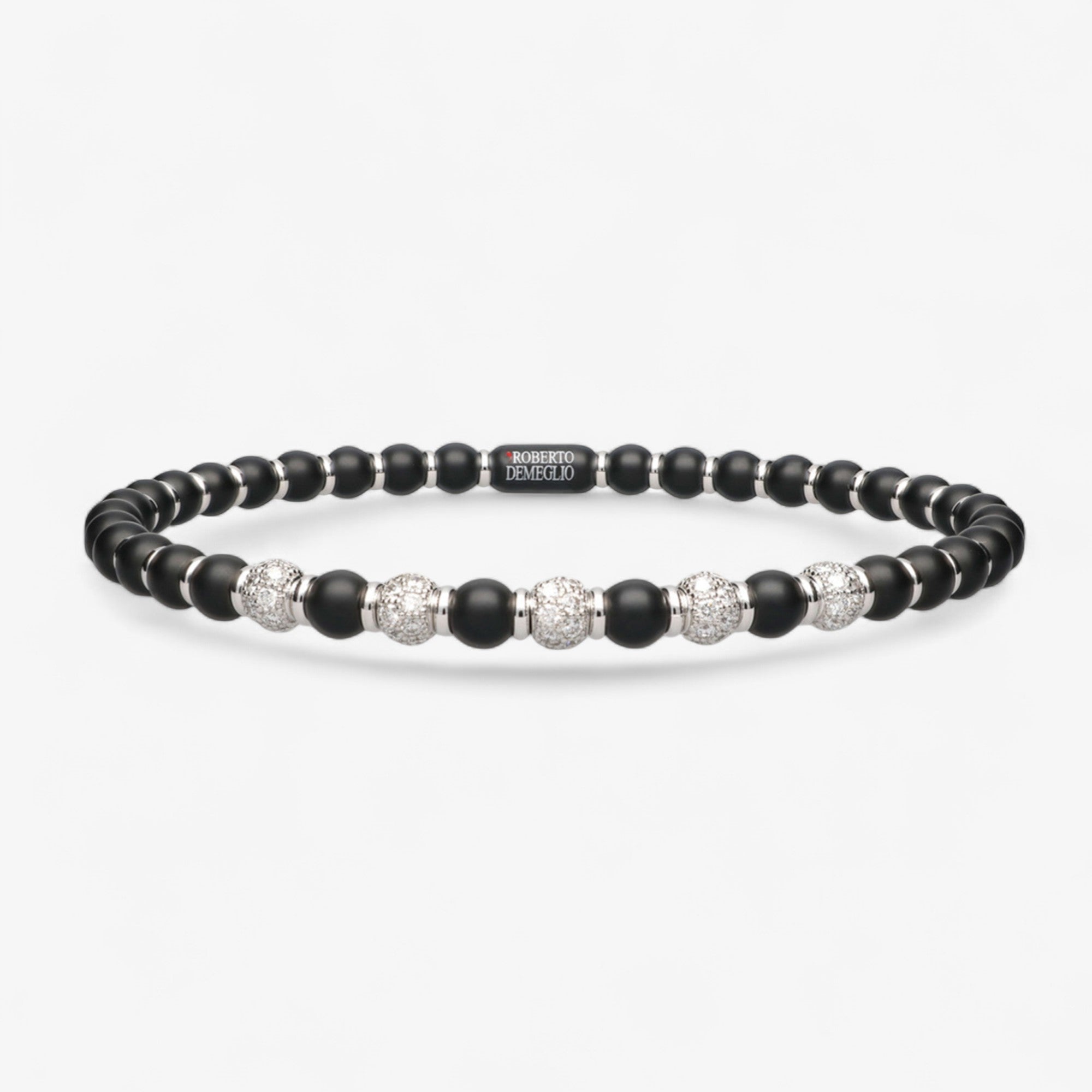 Men's Sfera Black Matte Ceramic Bracelet
