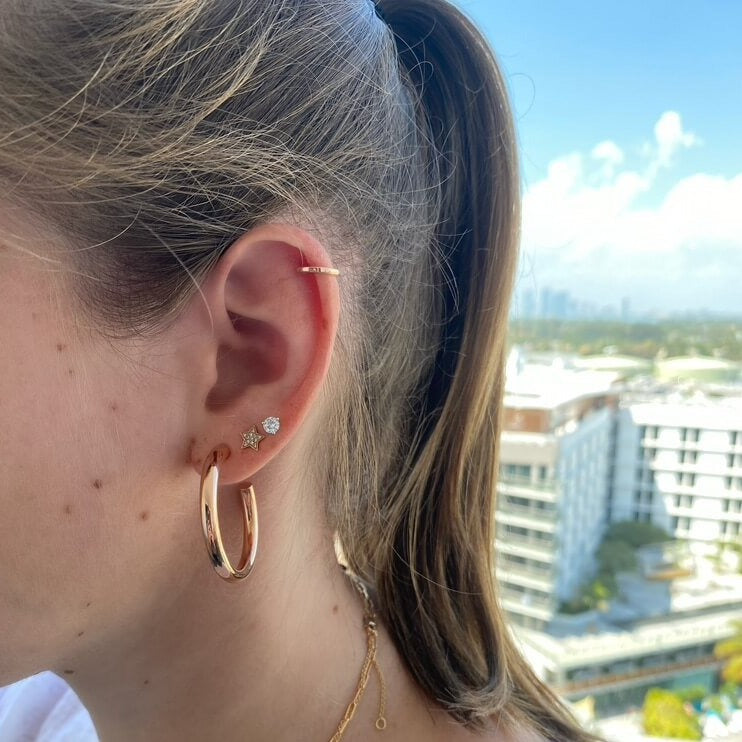 Madison 35mm Tube Hoop Earrings
