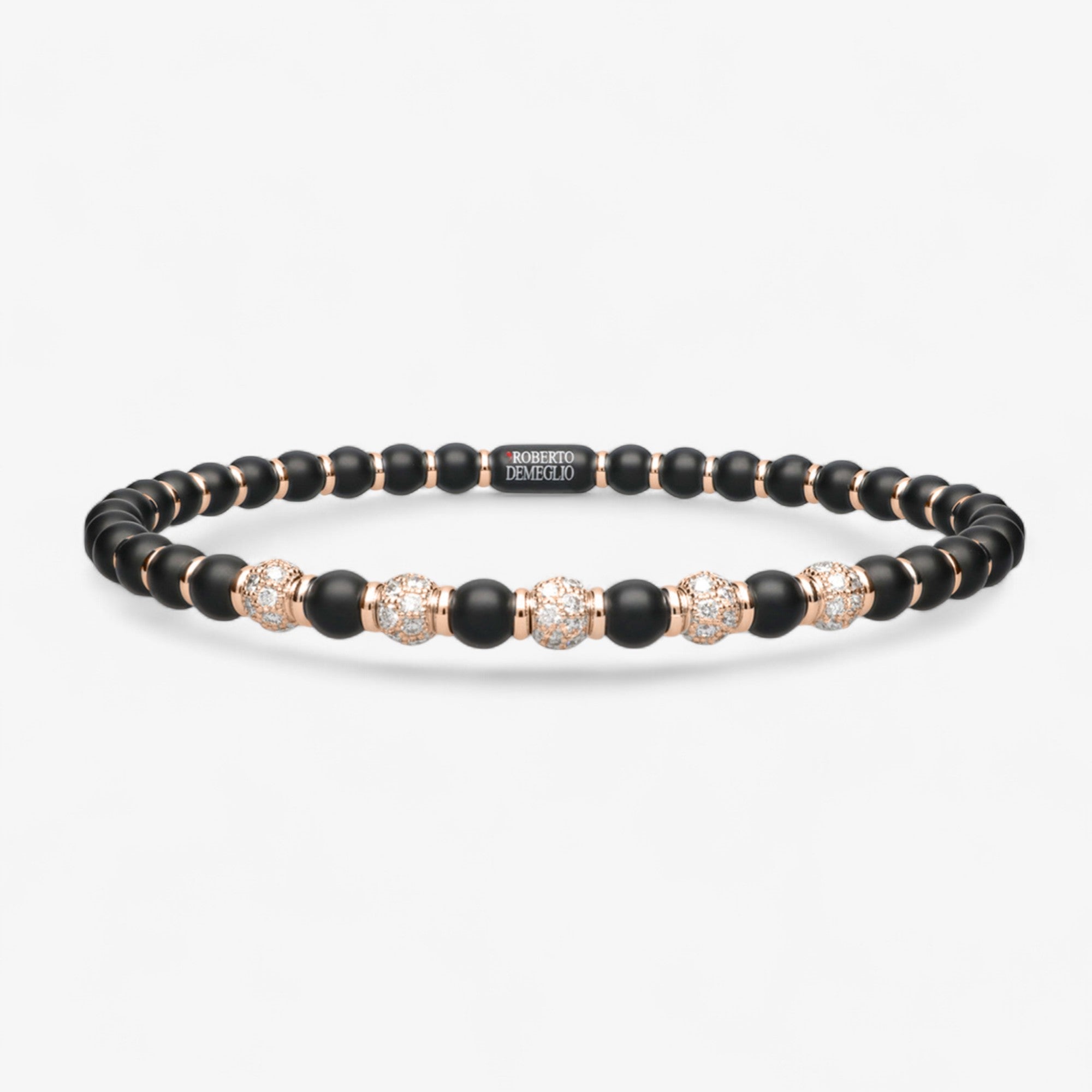 Men's Sfera Black Matte Ceramic Bracelet